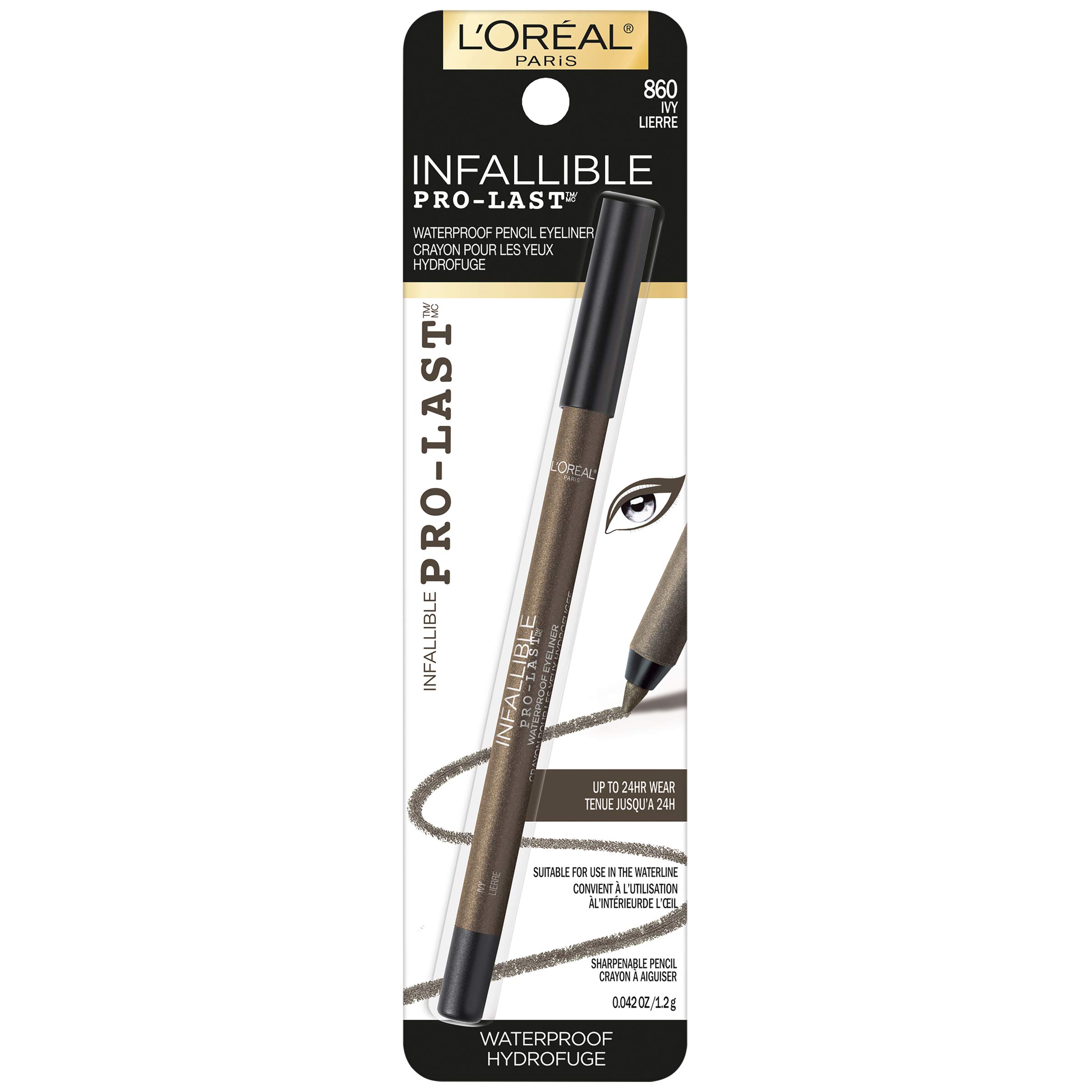 Foto 3 pulgar | Delineador De Ojos L'oreal Paris Infallible Pro-last Pencil Ivy 1.2 Ml - Venta Internacional.