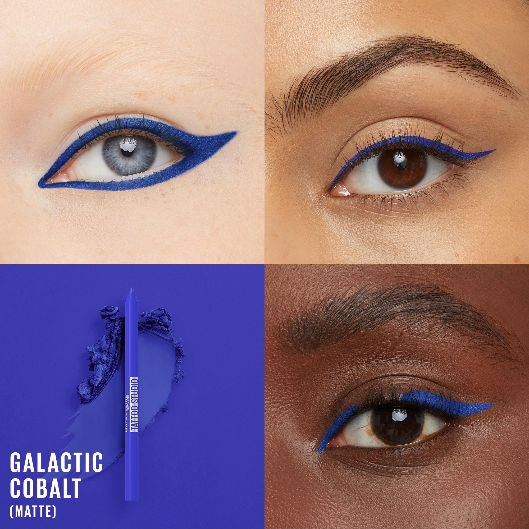 Foto 3 pulgar | Delineador De Ojos Maybelline Tattoo Studio Sharpenable Galactic Cobalt - Venta Internacional.