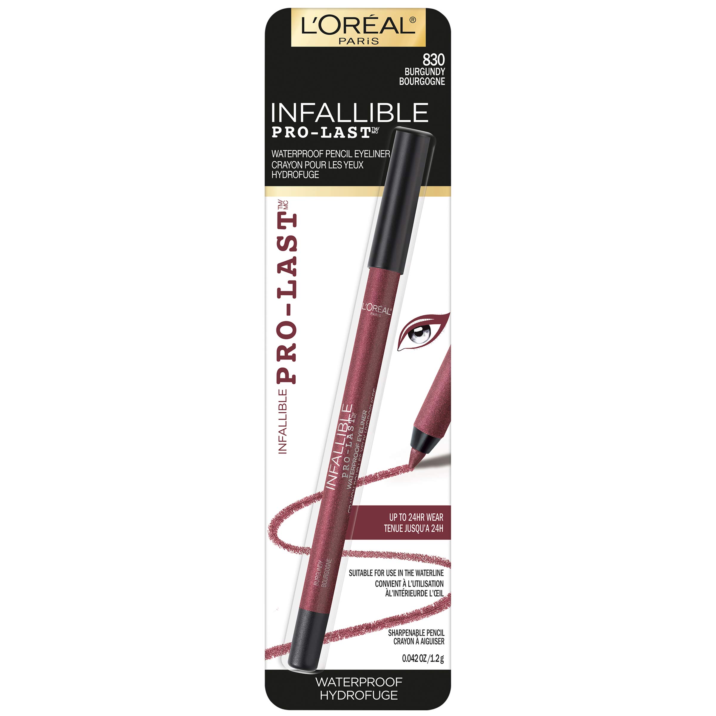 Foto 3 pulgar | Delineador De Ojos L'oreal Paris Infallible Pro-last Waterproof Burgundy - Venta Internacional.