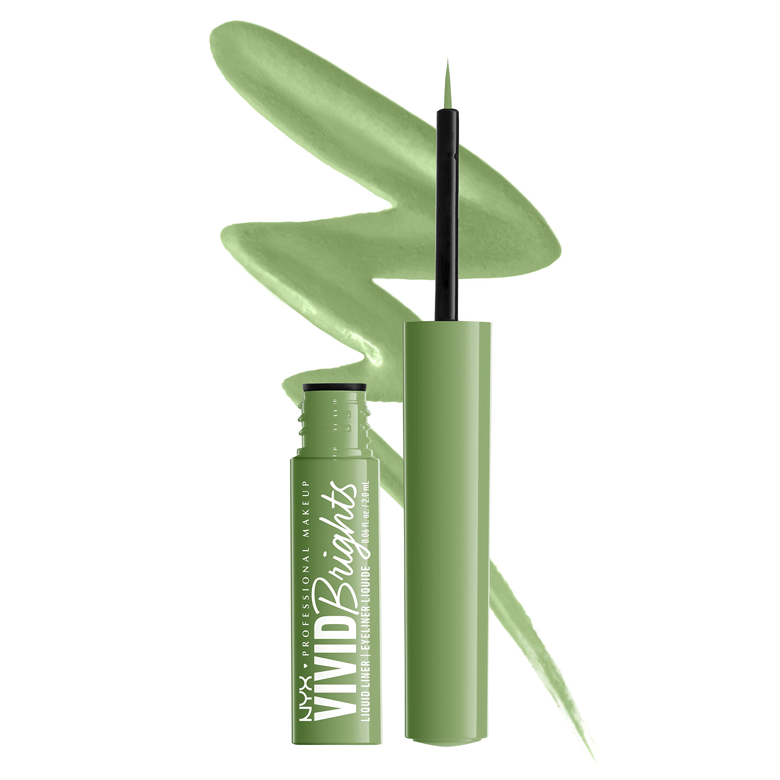 Foto 2 pulgar | Delineador De Ojos Nyx Professional Makeup Vivid Brights Liquid Ghosted Green - Venta Internacional.