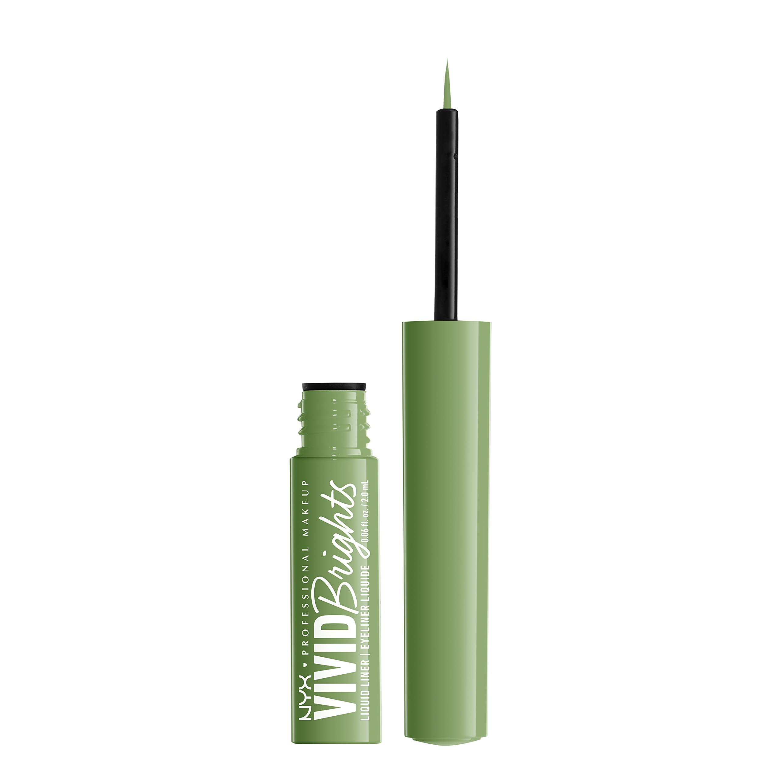 Foto 8 pulgar | Delineador De Ojos Nyx Professional Makeup Vivid Brights Liquid Ghosted Green - Venta Internacional.