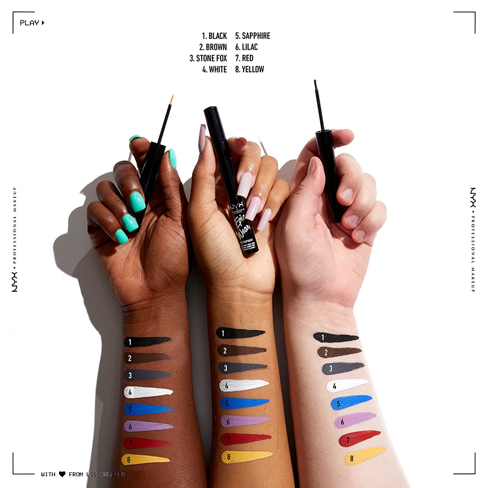 Foto 7 pulgar | Eyeliner Nyx Professional Makeup Epic Wear Liquid White - Venta Internacional.