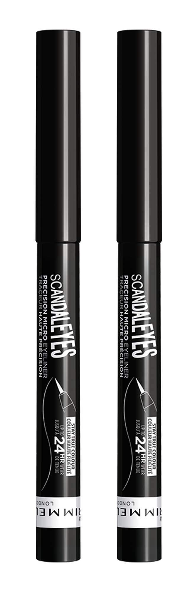 Foto 2 pulgar | Delineador de Ojos Rimmel Scandaleyes Thick & Thin Redesign Black 2 Piezas - Venta Internacional