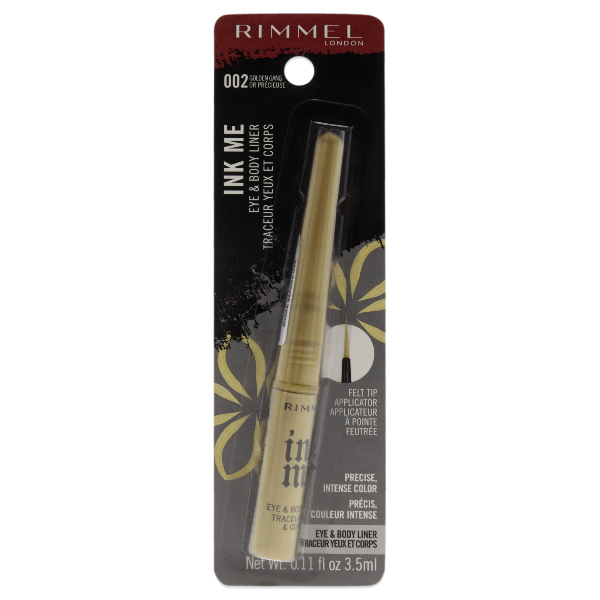 Foto 2 pulgar | Delineador De Ojos Rimmel Ink Me - 002 Gold - Venta Internacional.