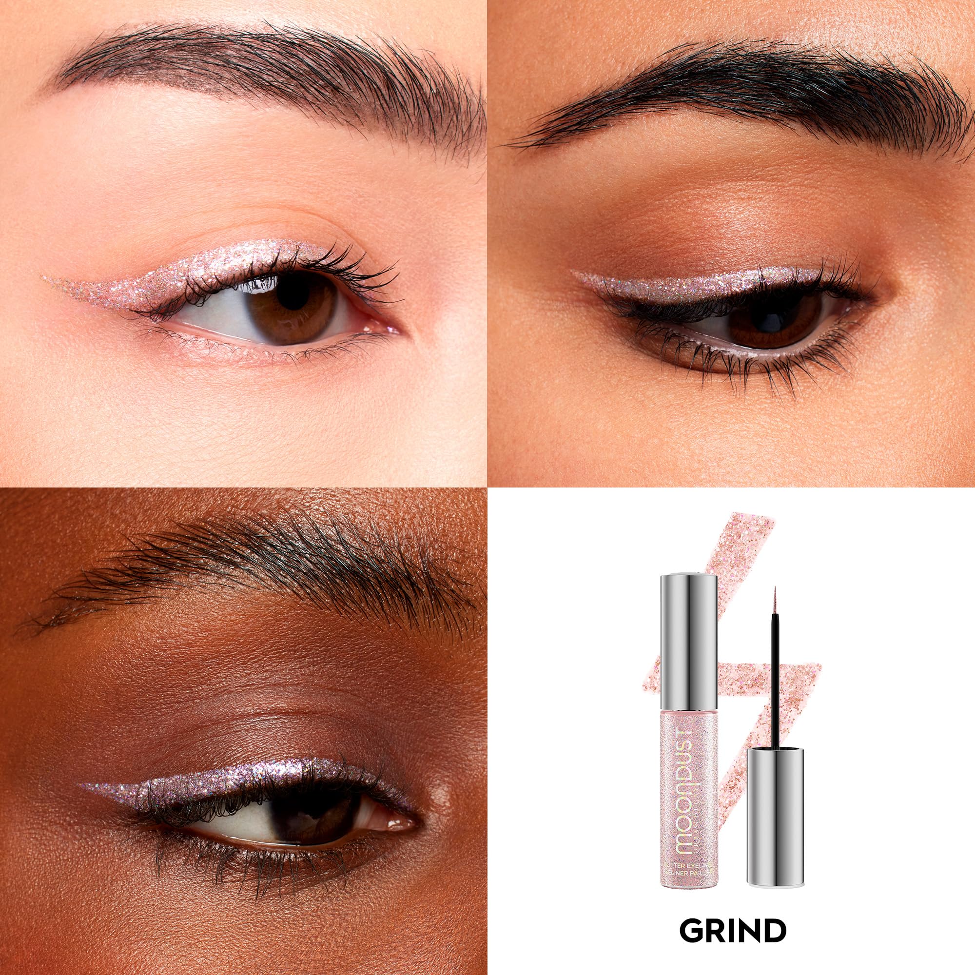 Foto 3 pulgar | Delineador De Ojos Urban Decay Moondust Liquid Glitter Grind Pink - Venta Internacional.