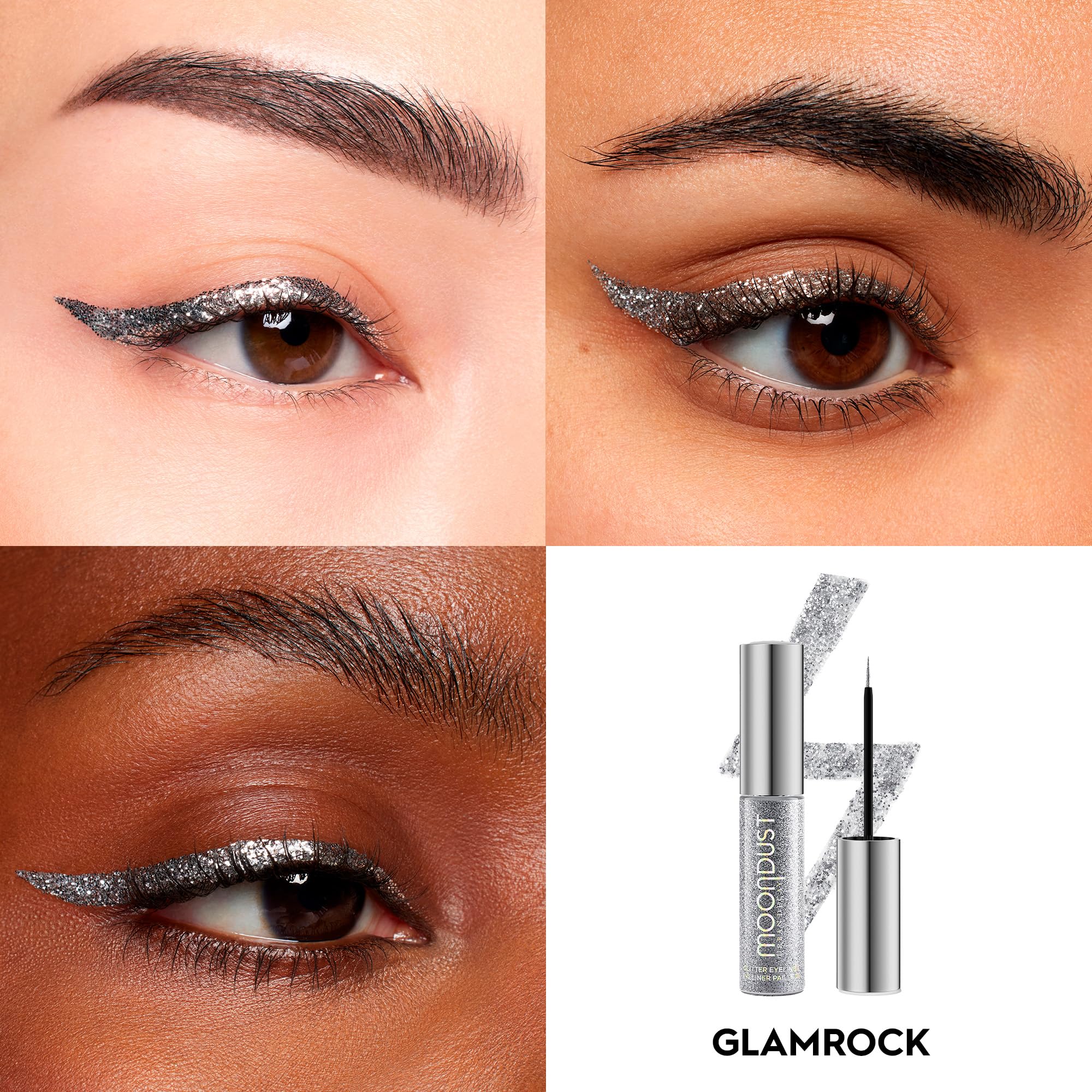 Foto 3 pulgar | Delineador de Ojos con Purpurina Urban Decay Moondust Liquid Glamrock Silver - Venta Internacional