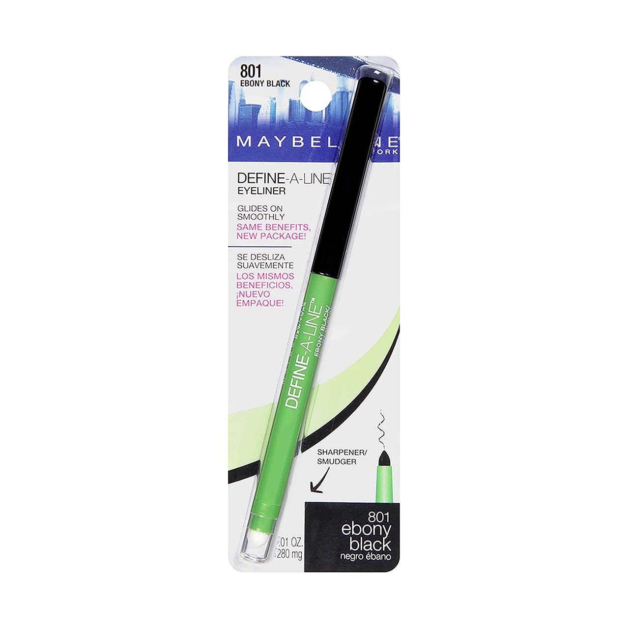 Foto 6 pulgar | Delineador De Ojos Maybelline Define-a-line Ebony Black, 1 Ml (paquete De 3) - Venta Internacional.