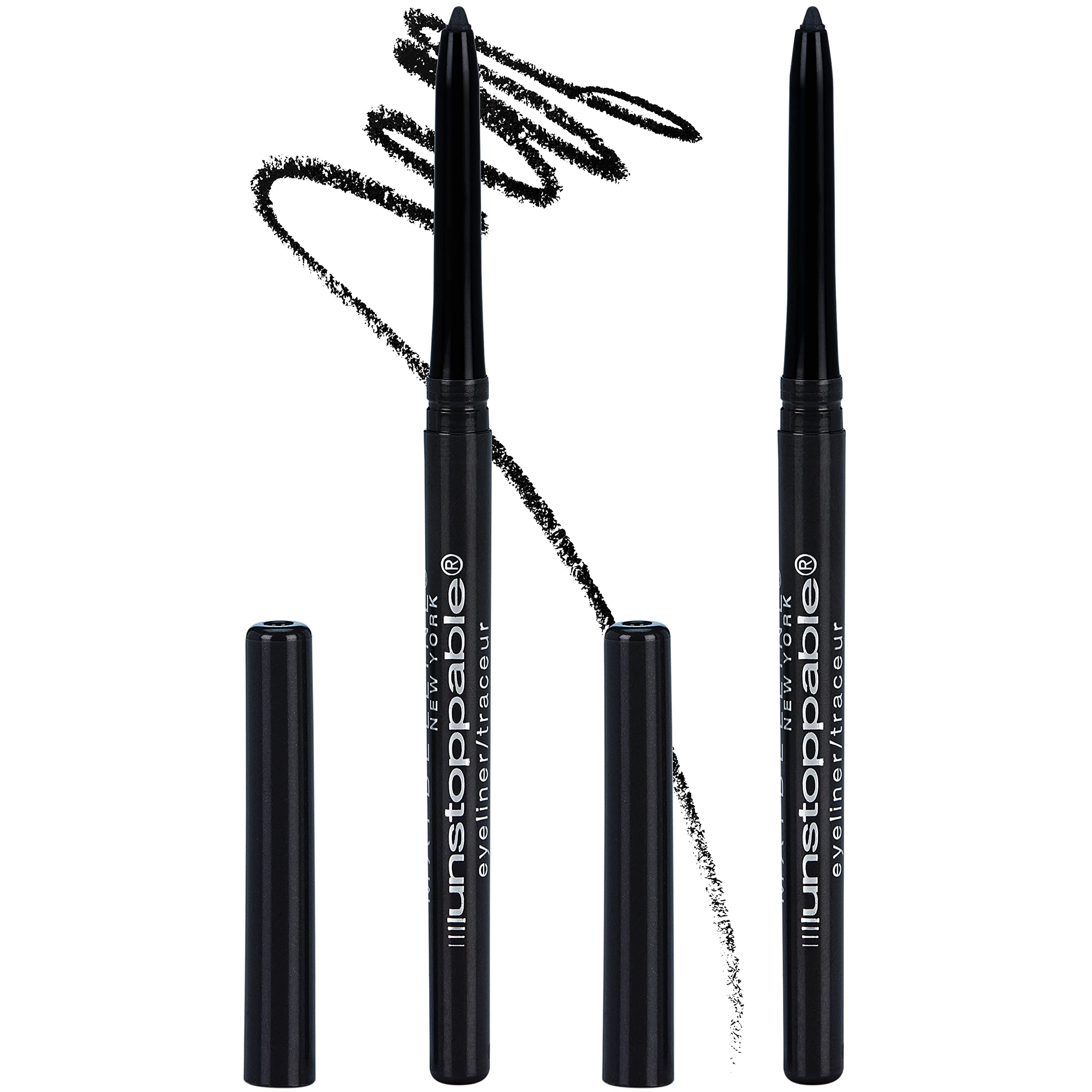 Delineador De Ojos Maybelline Unstoppable Waterproof Black Onyx (2 Unidades) - Venta Internacional.