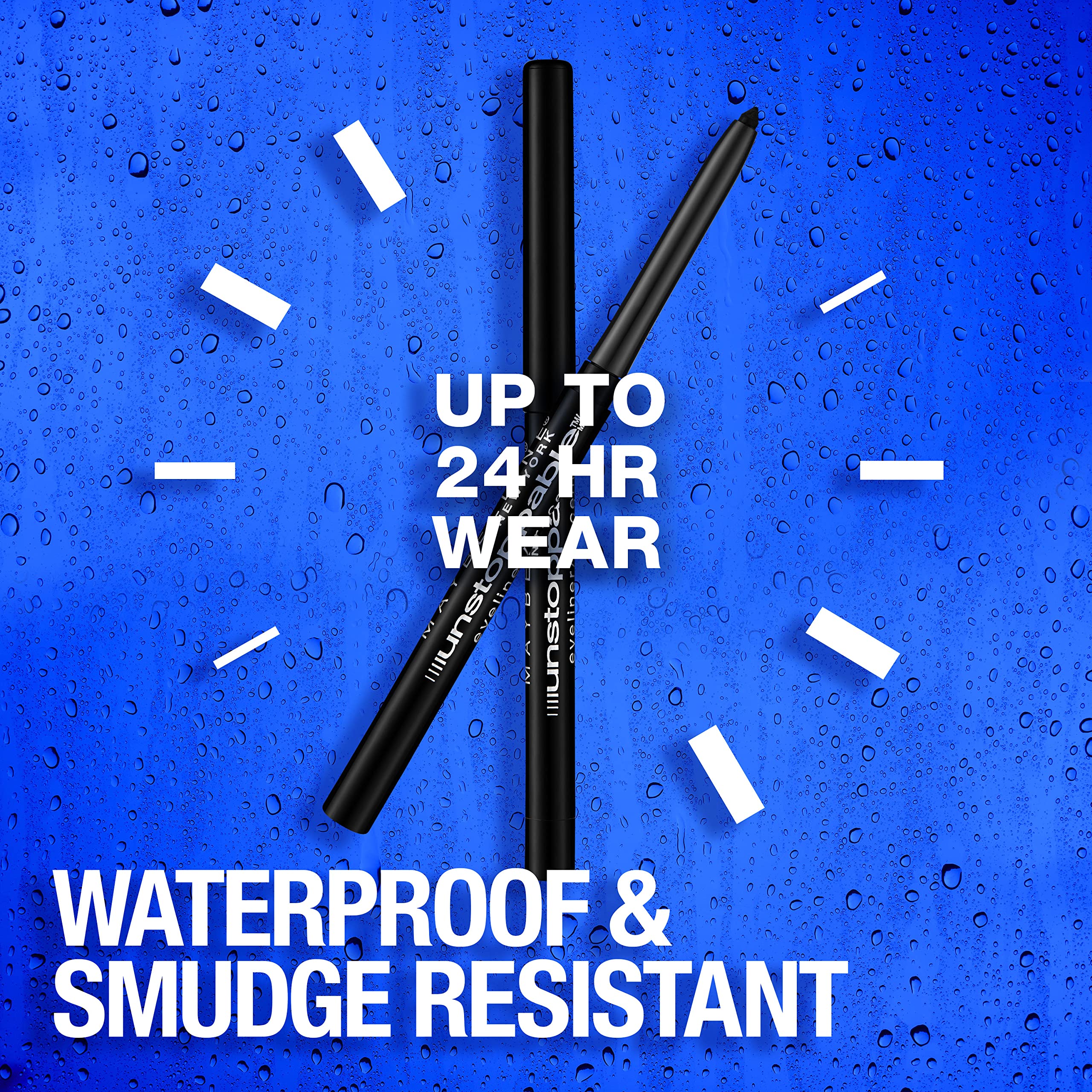 Foto 3 | Delineador De Ojos Maybelline Unstoppable Waterproof Black Onyx (2 Unidades) - Venta Internacional.