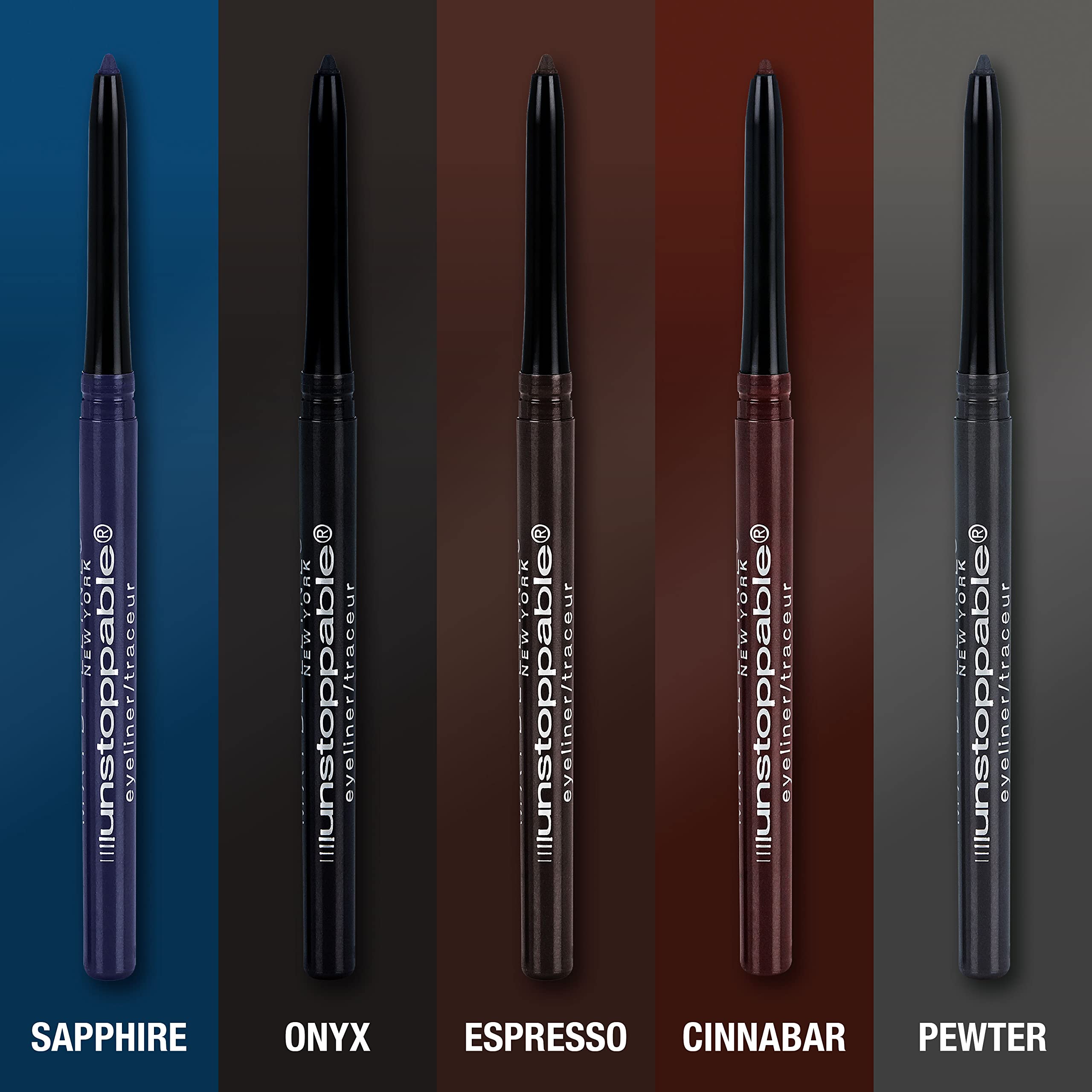 Foto 7 pulgar | Delineador De Ojos Maybelline Unstoppable Waterproof Black Onyx (2 Unidades) - Venta Internacional.