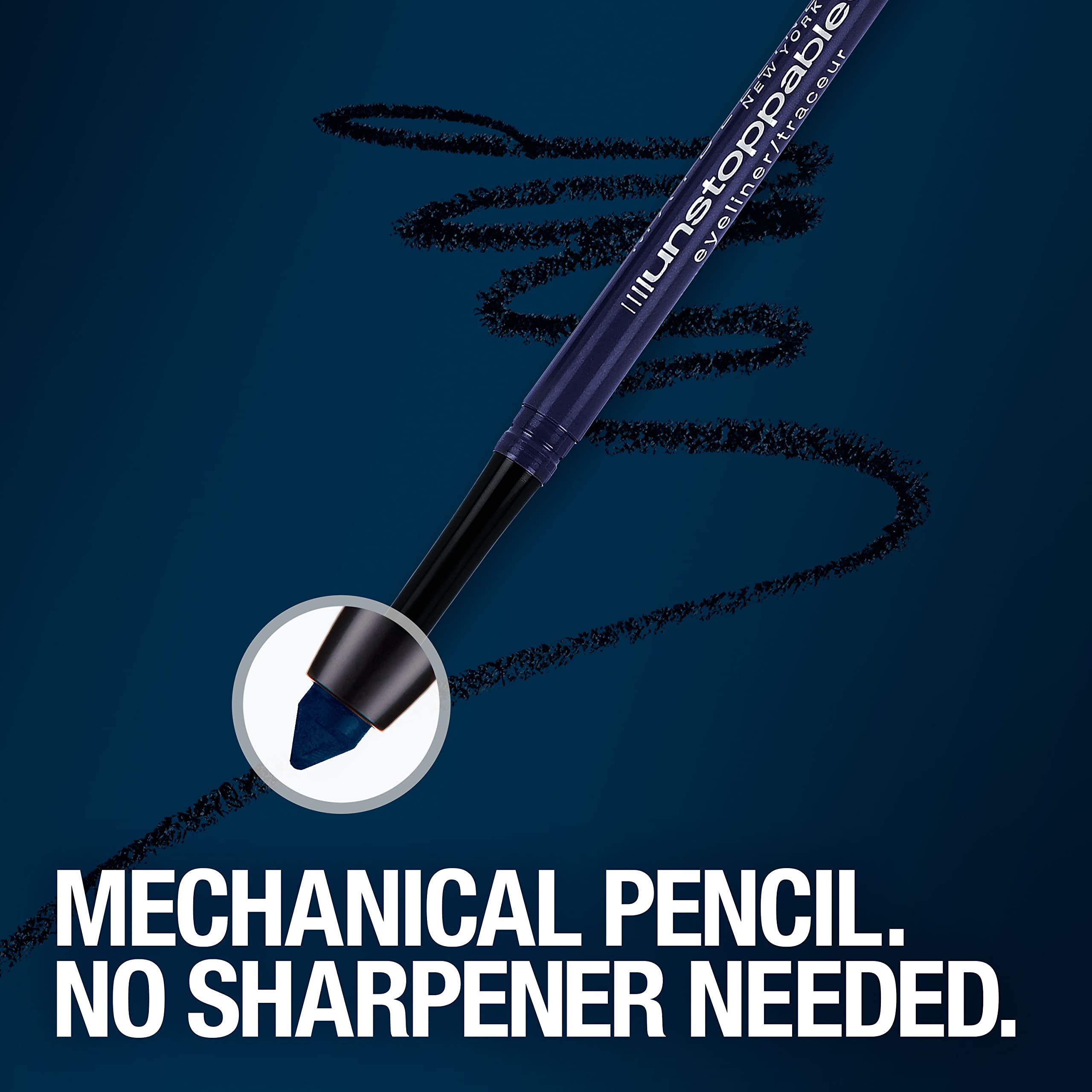 Foto 7 | Delineador De Ojos Maybelline Unstoppable Waterproof Black Onyx (2 Unidades) - Venta Internacional.