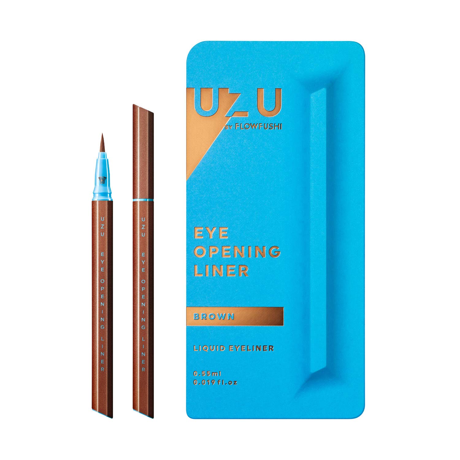 Delineador Líquido Uzu Flowfushi Eye Opening Liner (marrón) - Venta Internacional.