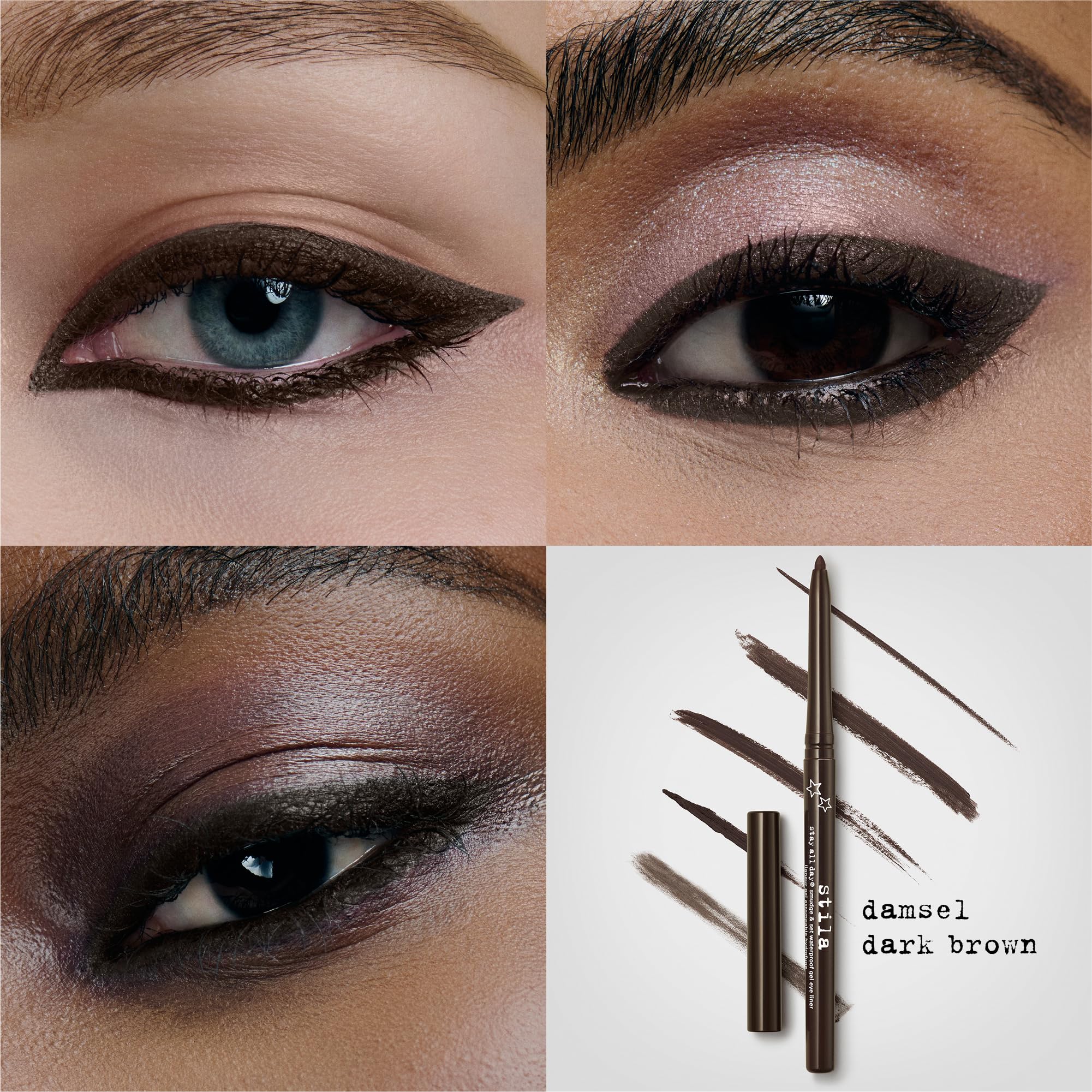 Foto 5 | Delineador De Ojos En Gel Impermeable Stila Stay All Day Damsel Brown - Venta Internacional.