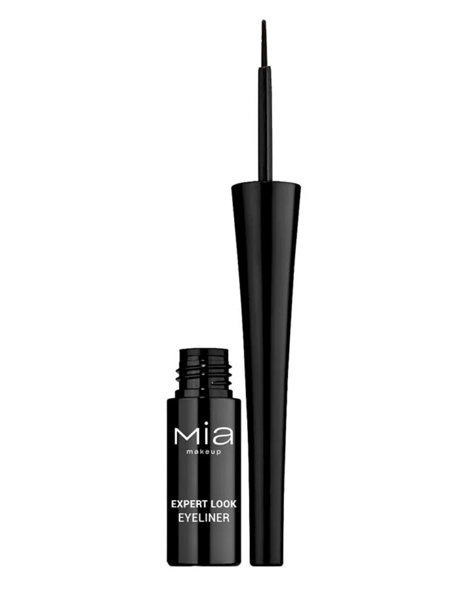 Delineador De Ojos Liquido Mia Cosmetics Expert Look Eyeliner Negro