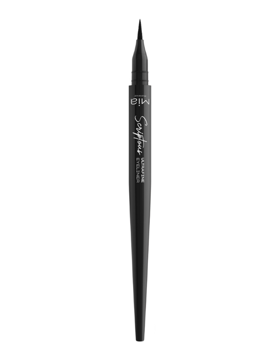 Delineador En Plumón Ultrafino Mia Cosmetics Scriptous Negro Mate