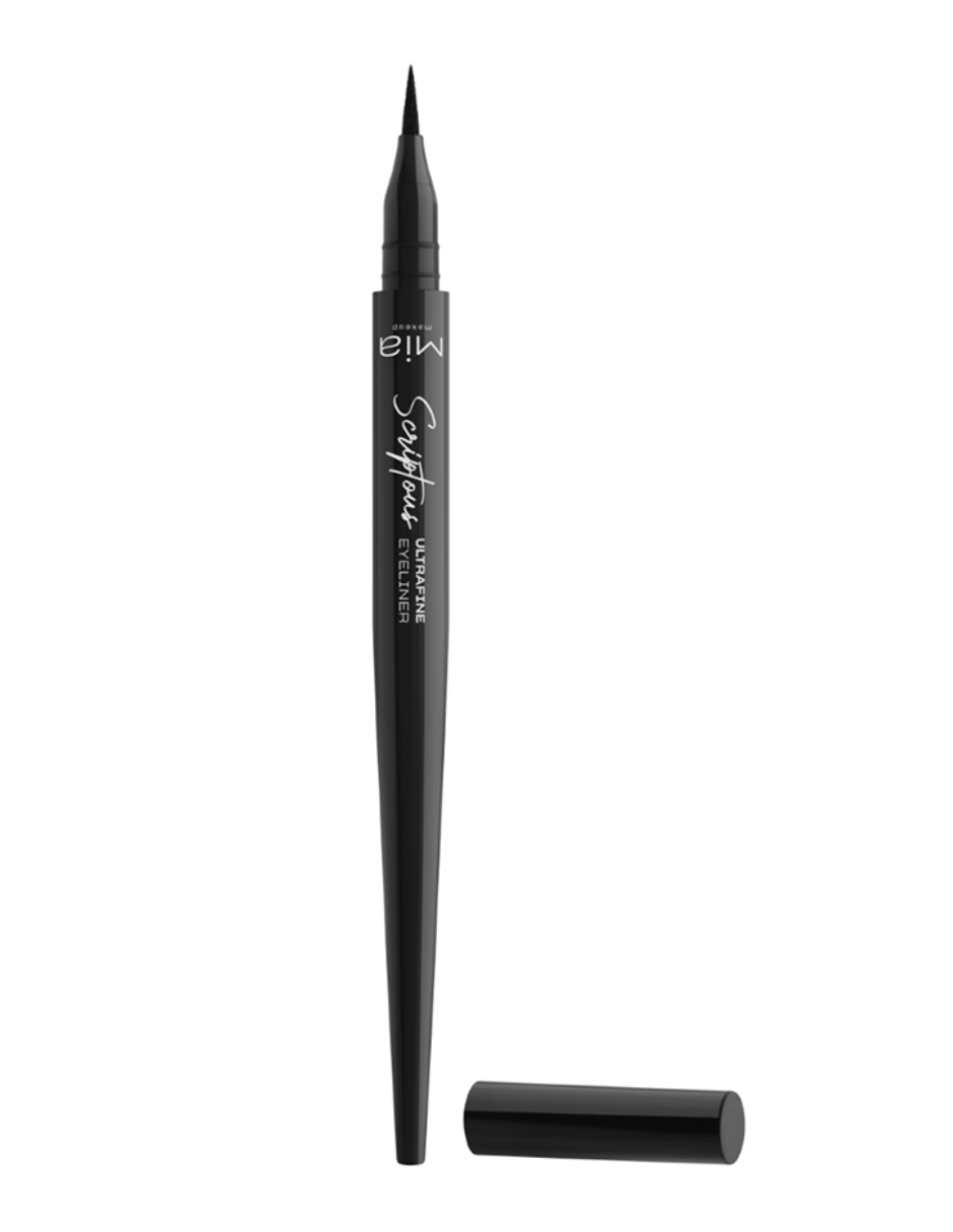 Foto 2 | Delineador En Plumón Ultrafino Mia Cosmetics Scriptous Negro Mate