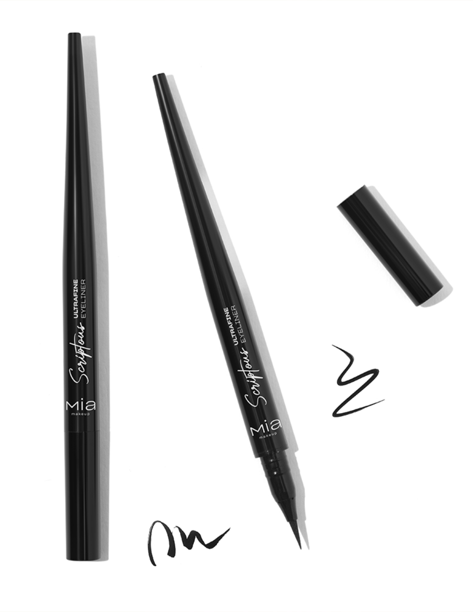Foto 5 | Delineador En Plumón Ultrafino Mia Cosmetics Scriptous Negro Mate