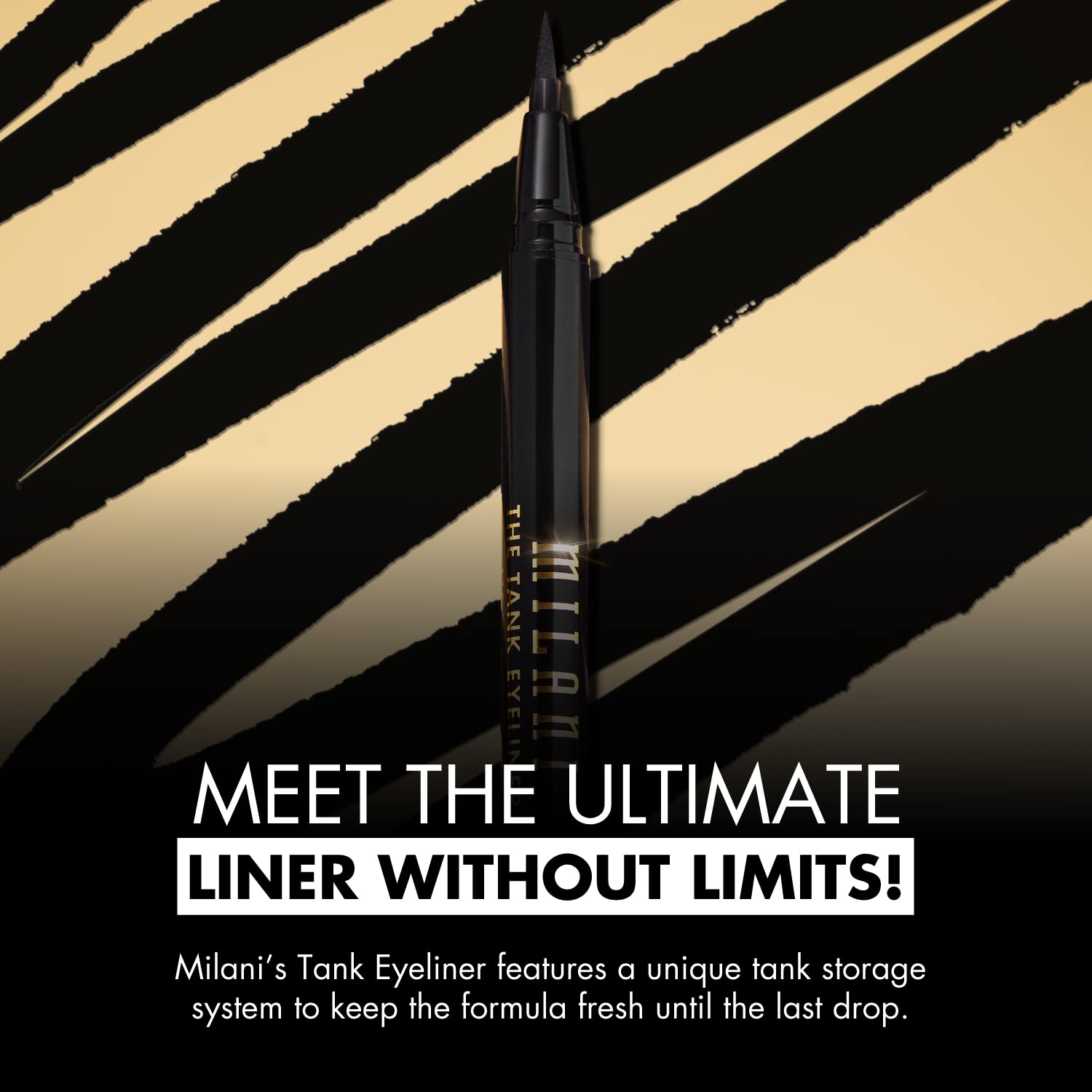 Foto 3 | Delineador Líquido Milani The Tank Waterproof Black 12h - Venta Internacional.