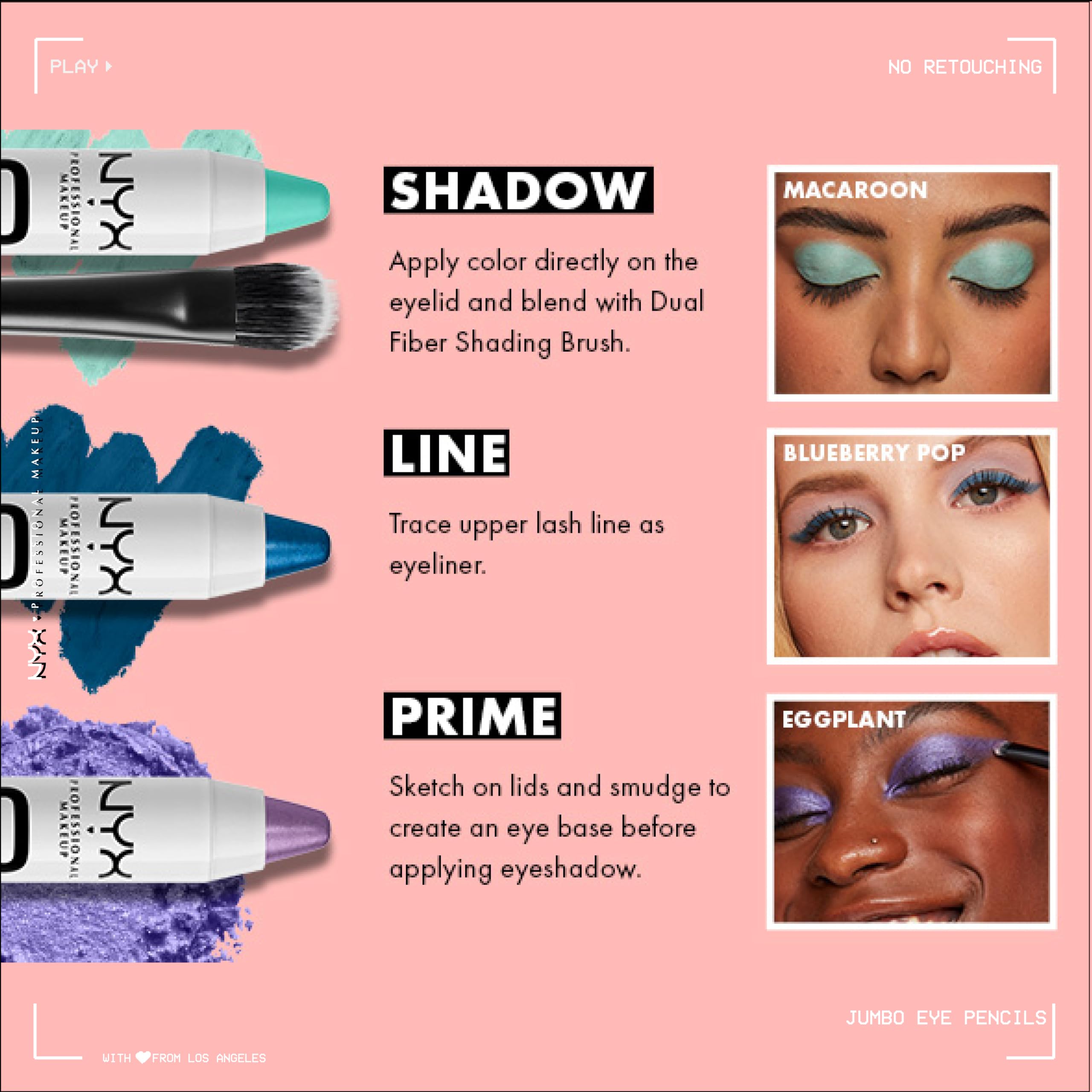 Foto 8 pulgar | Barra De Sombra De Ojos Y Lápiz Delineador De Ojos Nyx Professional Makeup - Venta Internacional.