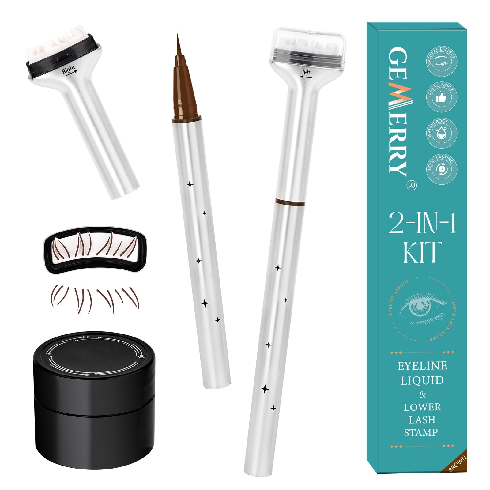 Foto 2 pulgar | Set Líquido Delineador De Ojos Impermeable Lower Lash Stamp Gemerry - Venta Internacional.