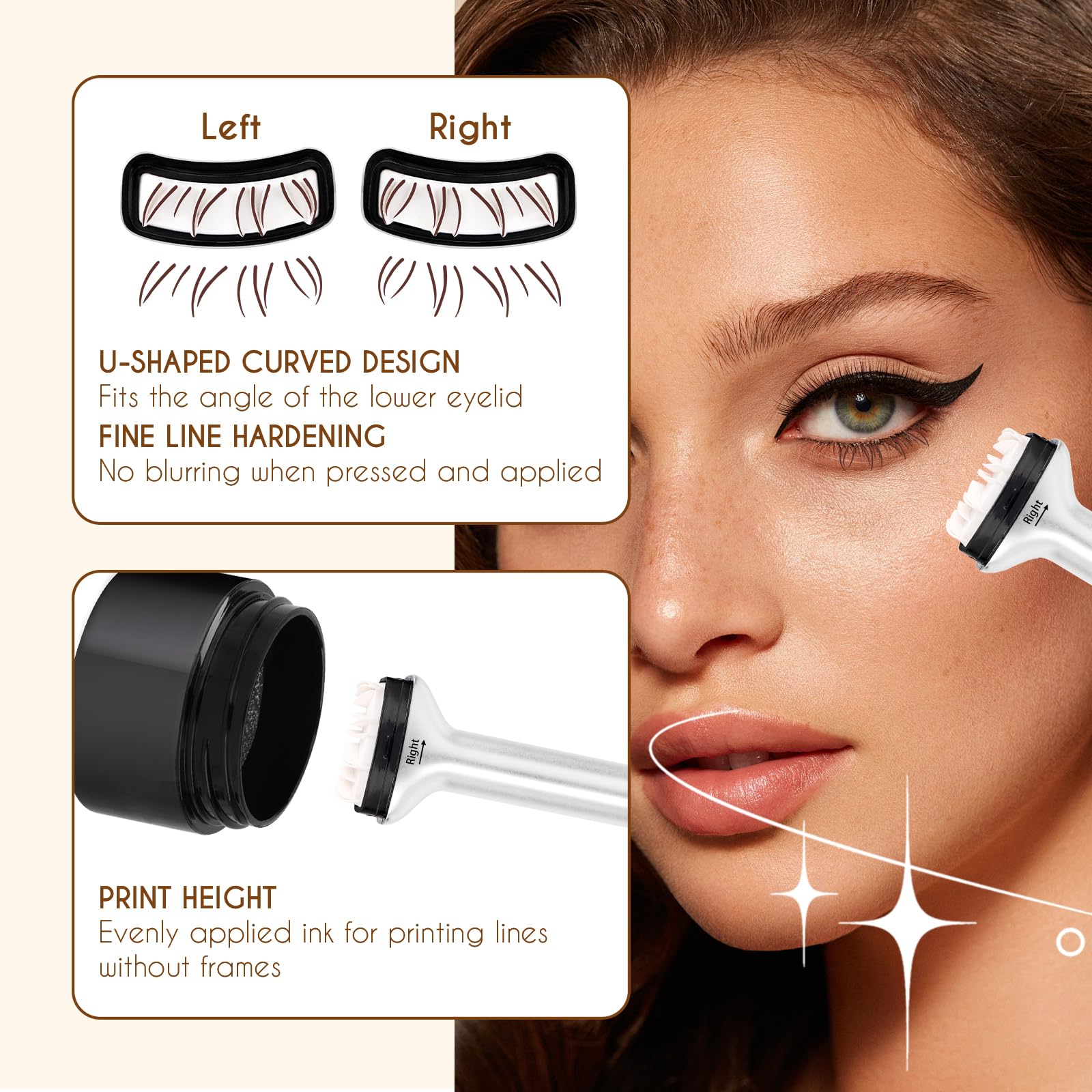 Foto 3 pulgar | Set Líquido Delineador De Ojos Impermeable Lower Lash Stamp Gemerry - Venta Internacional.