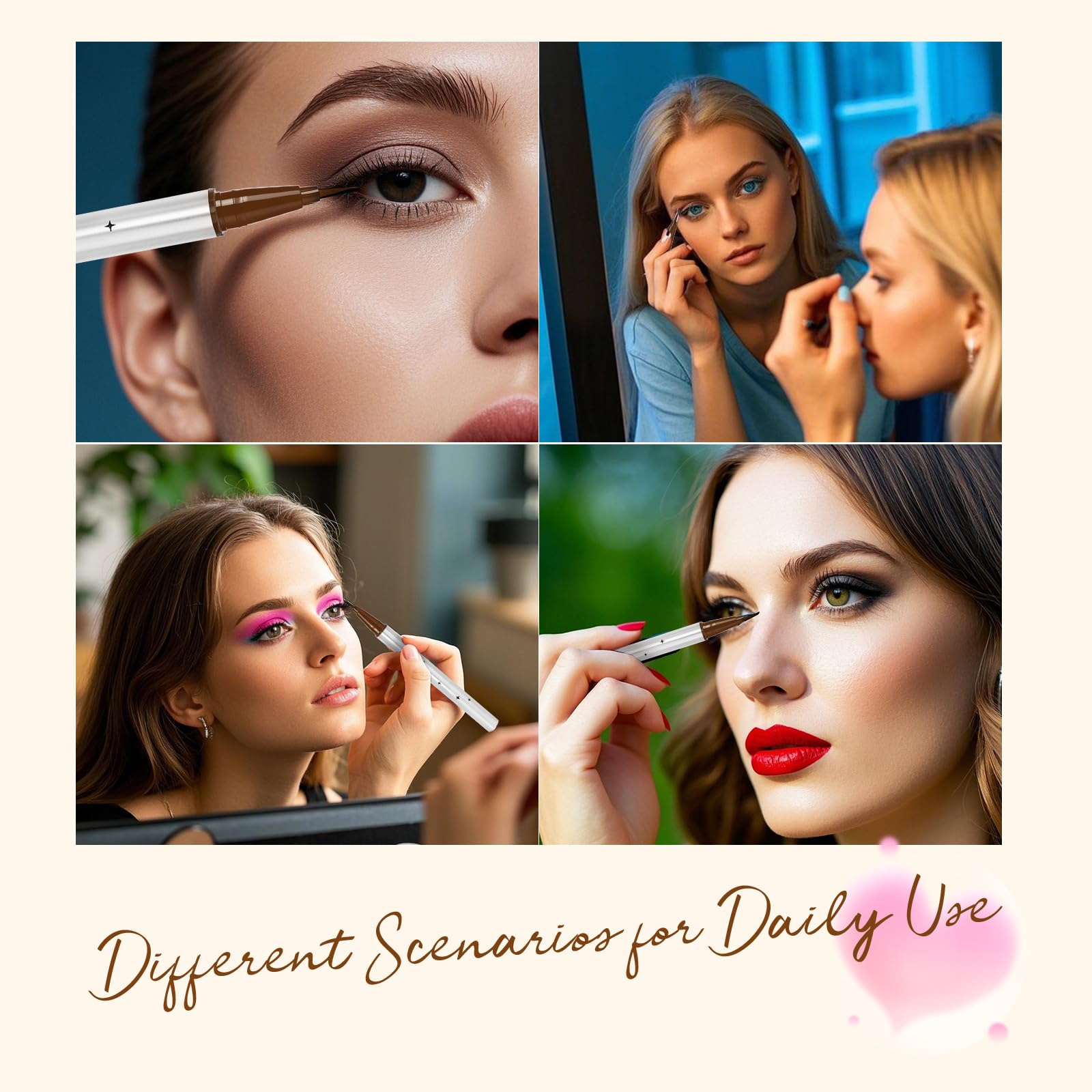 Foto 7 | Set Líquido Delineador De Ojos Impermeable Lower Lash Stamp Gemerry - Venta Internacional.