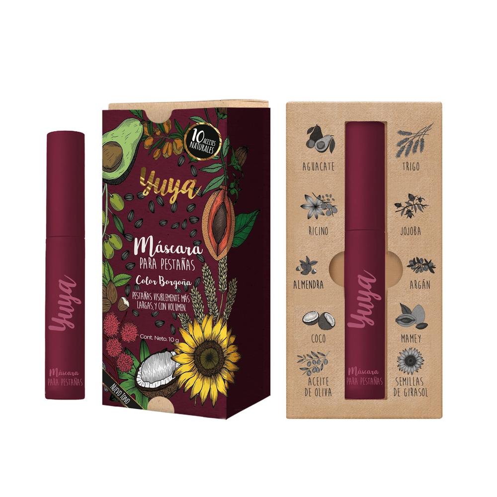 Mascara De Pestañas Color Borgoña Yuya Republic Cosmetics.