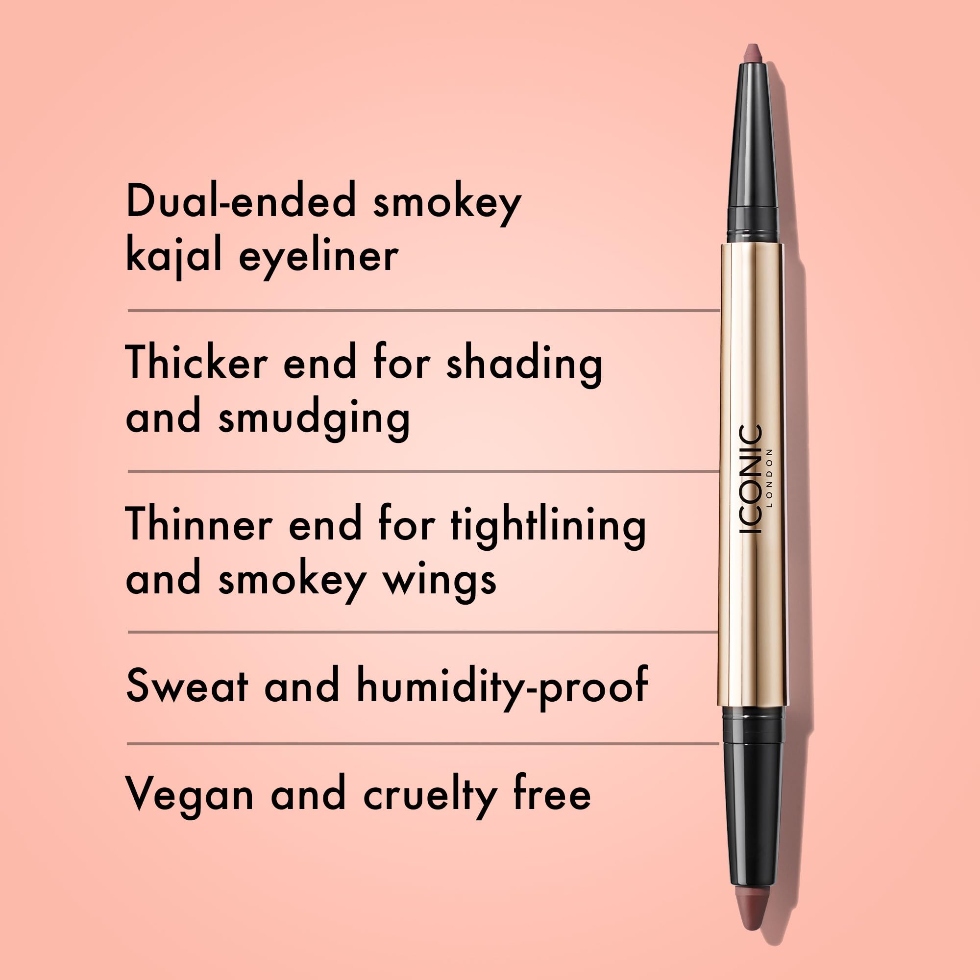 Foto 4 pulgar | Delineador De Ojos Iconic London Smokey Eye Duo Cremoso Resistente Al Agua - Venta Internacional.