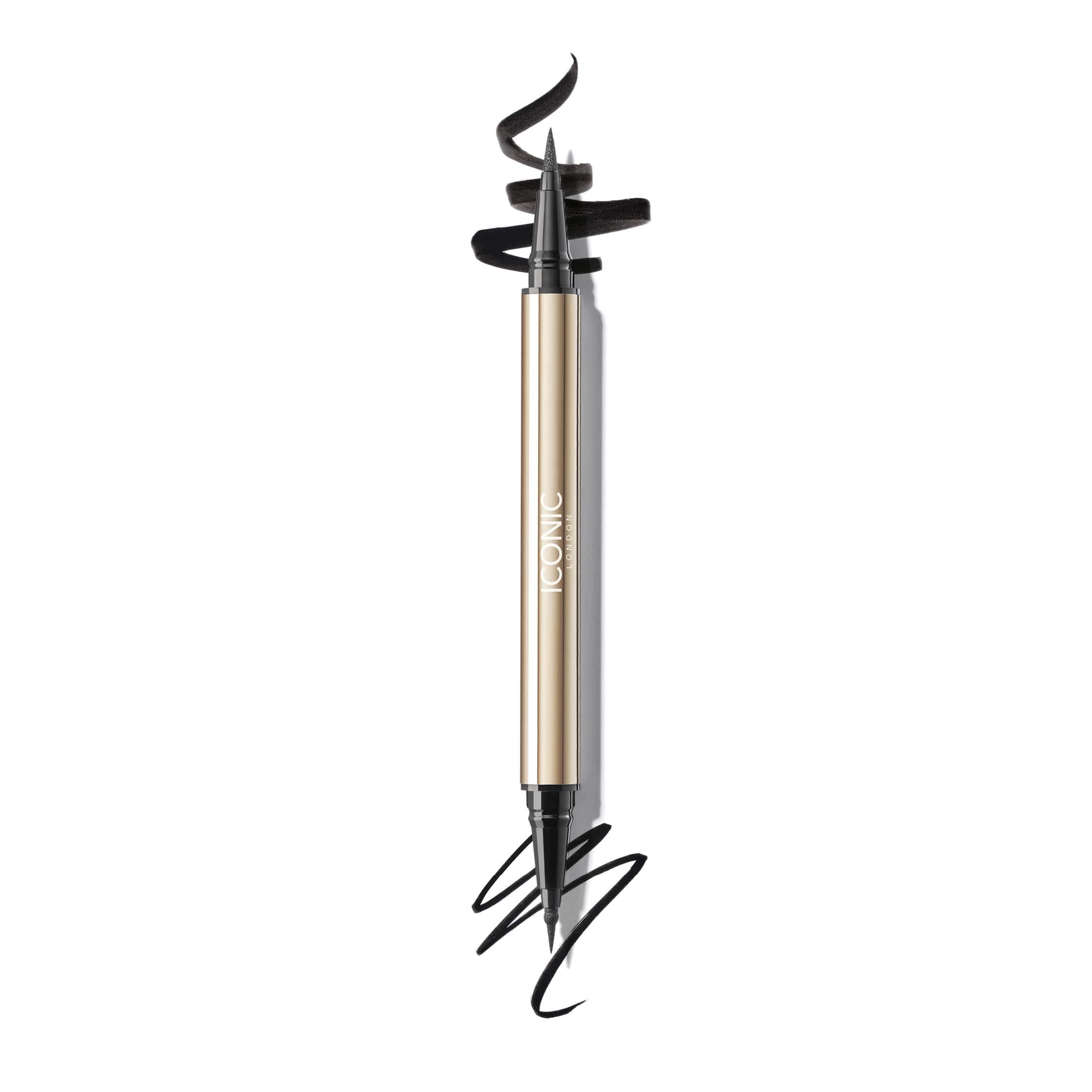 Delineador De Ojos Iconic London Enrich & Elevate De Doble Punta Negro - Venta Internacional.
