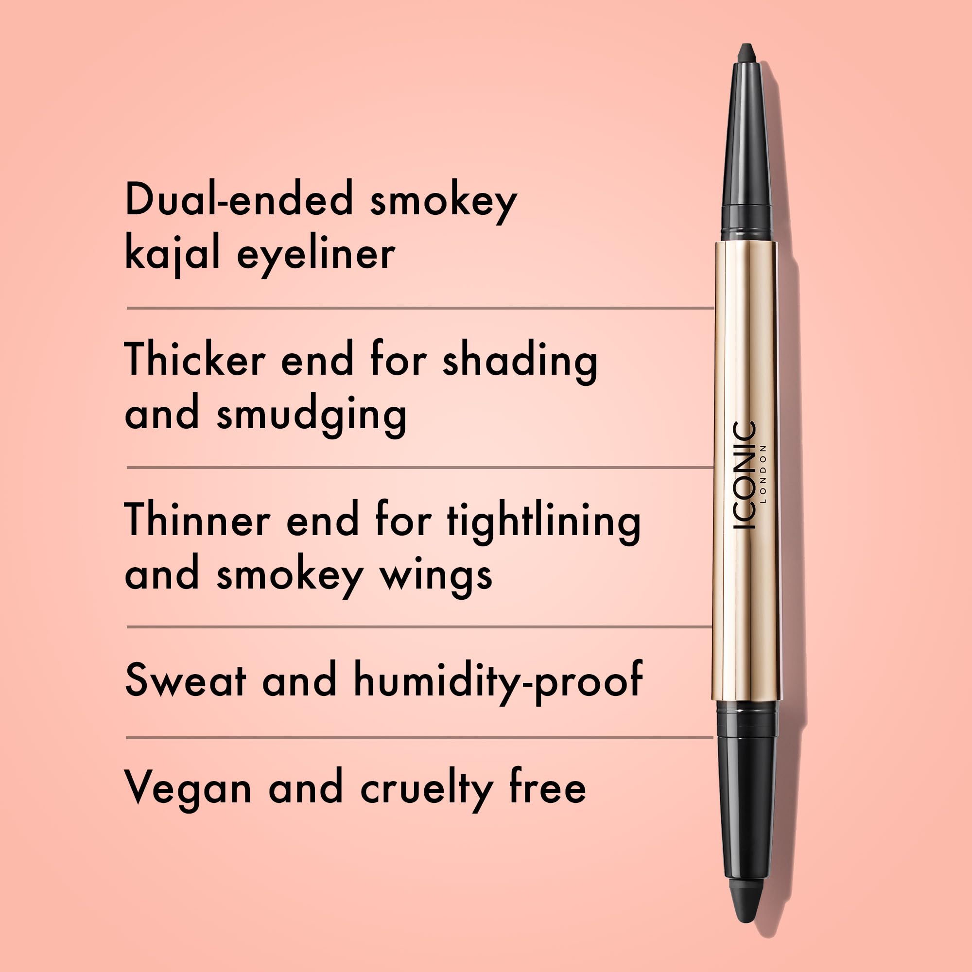 Foto 4 pulgar | Delineador De Ojos Iconic London Smokey Eye Duo Cremoso Resistente Al Agua - Venta Internacional.
