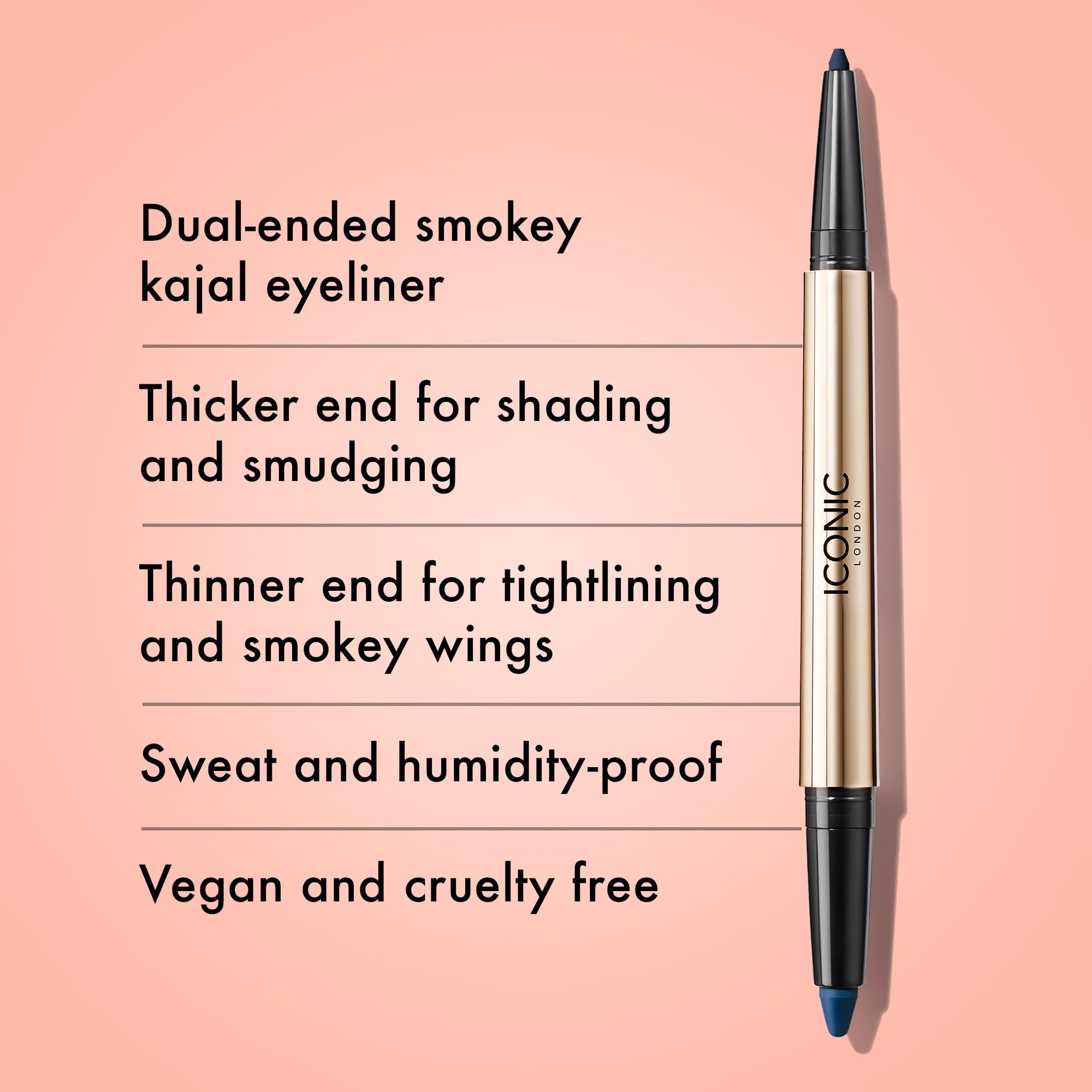 Foto 4 pulgar | Delineador De Ojos Iconic London Smokey Eye Duo Cremoso Resistente Al Agua - Venta Internacional.