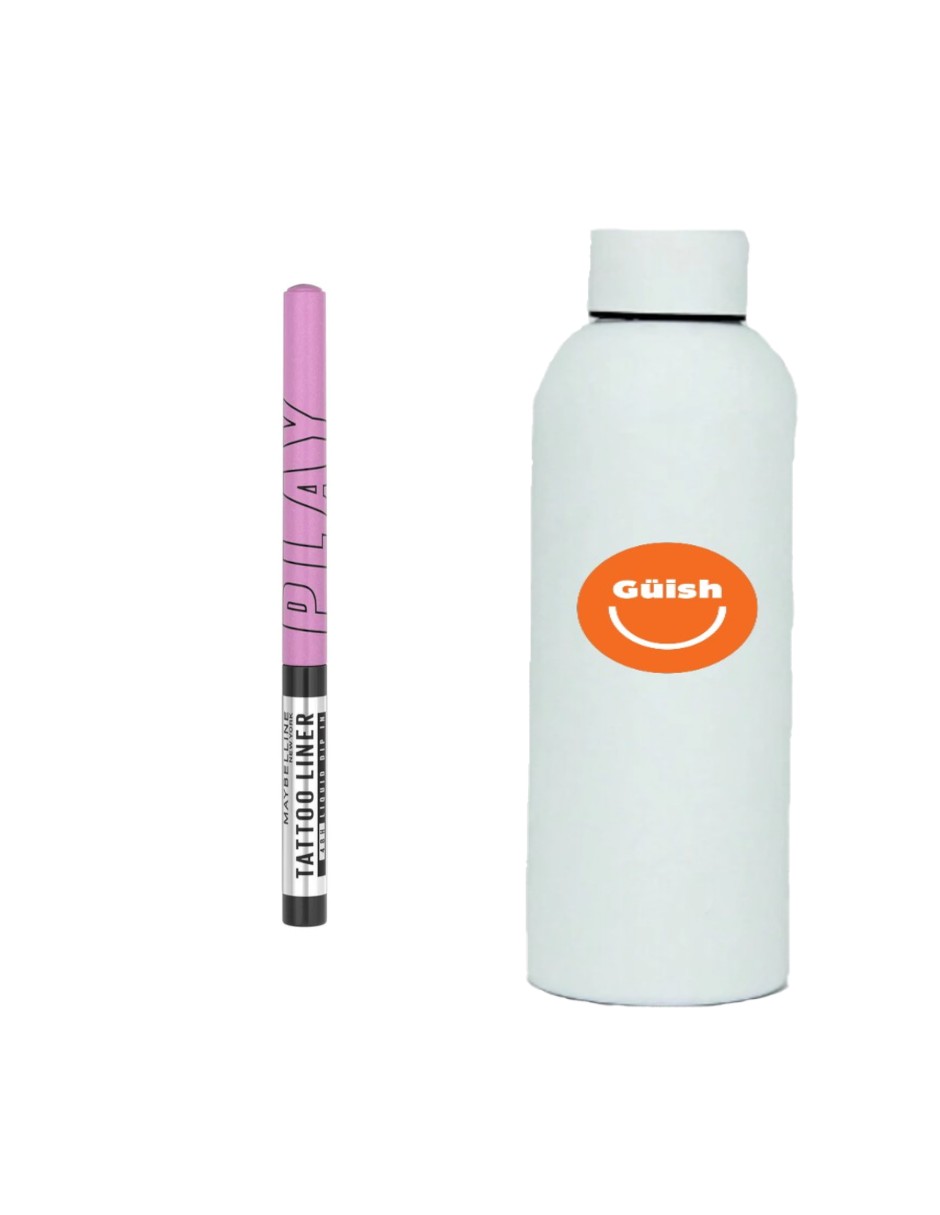 Delineador Liquido de Colores Maybelline Tattoo + Termo de Agua de Regalo Güish