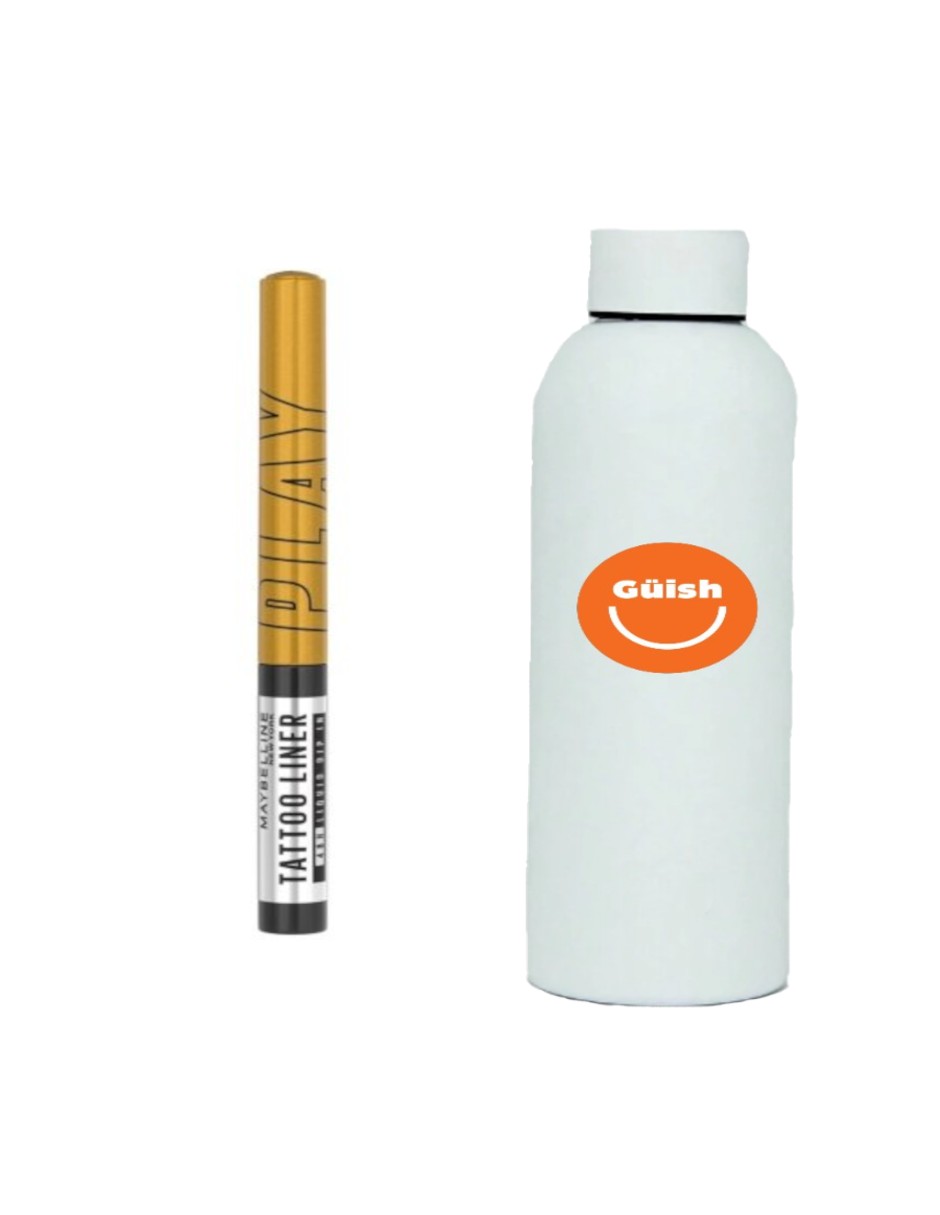 Foto 2 pulgar | Delineador Liquido Dorado + Termo de Regalo GÜISH