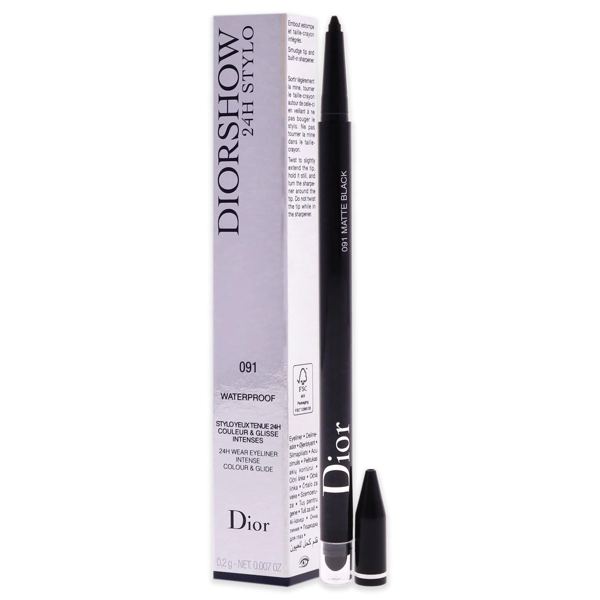 Foto 5 pulgar | Delineador De Ojos Christian Dior Diorshow 24h Stylo 091 Negro Mate - Venta Internacional.