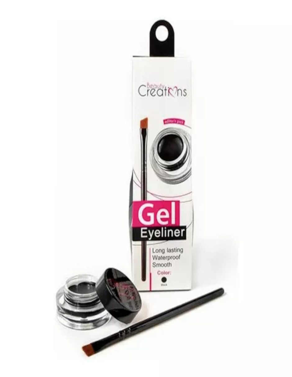 Foto 5 pulgar | Delineador en Gel Negro Beauty Creations + Termo Güish Gratis