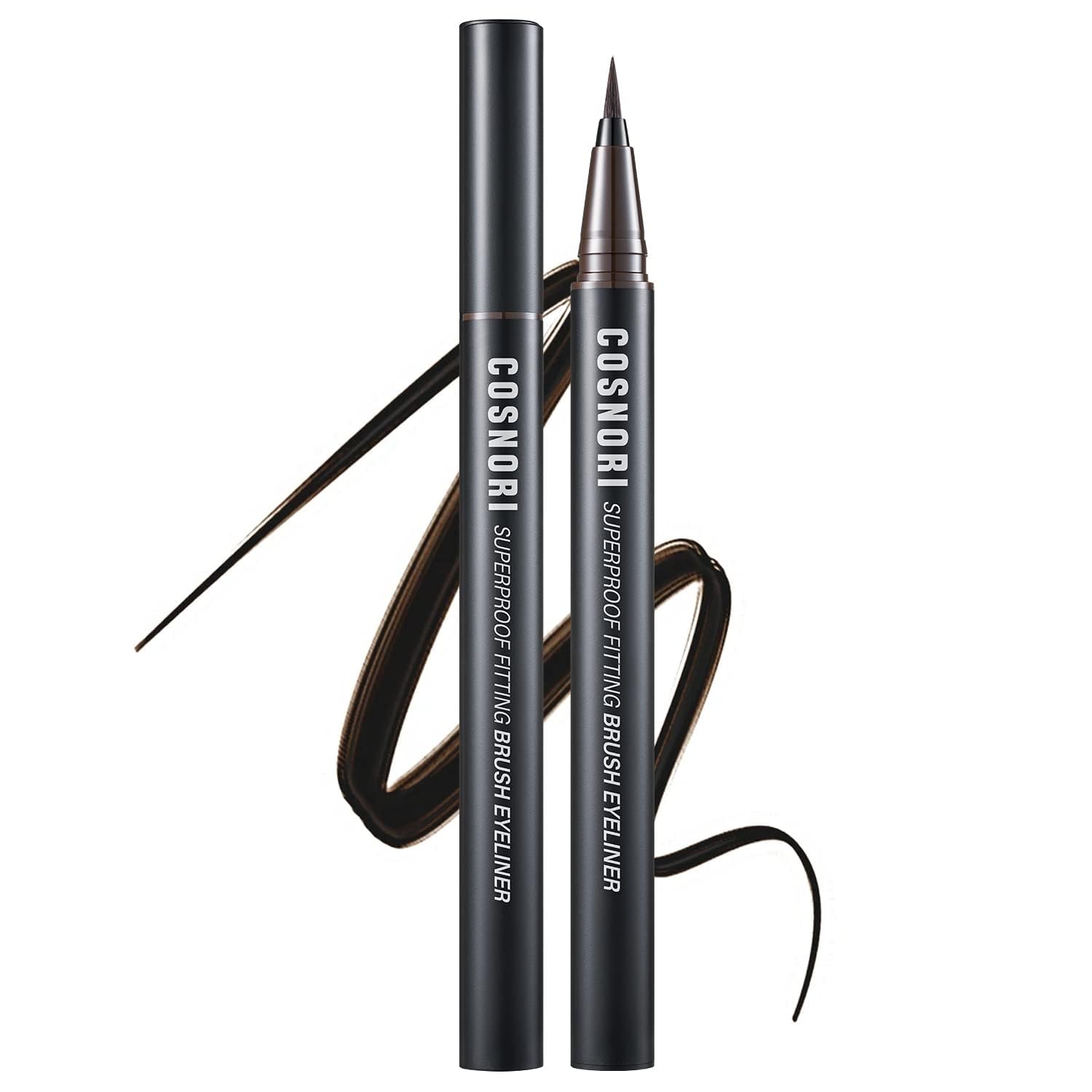 Delineador De Ojos Cosnori Superproof Brush 02 Negro Y Marrón 0,6 G - Venta Internacional.