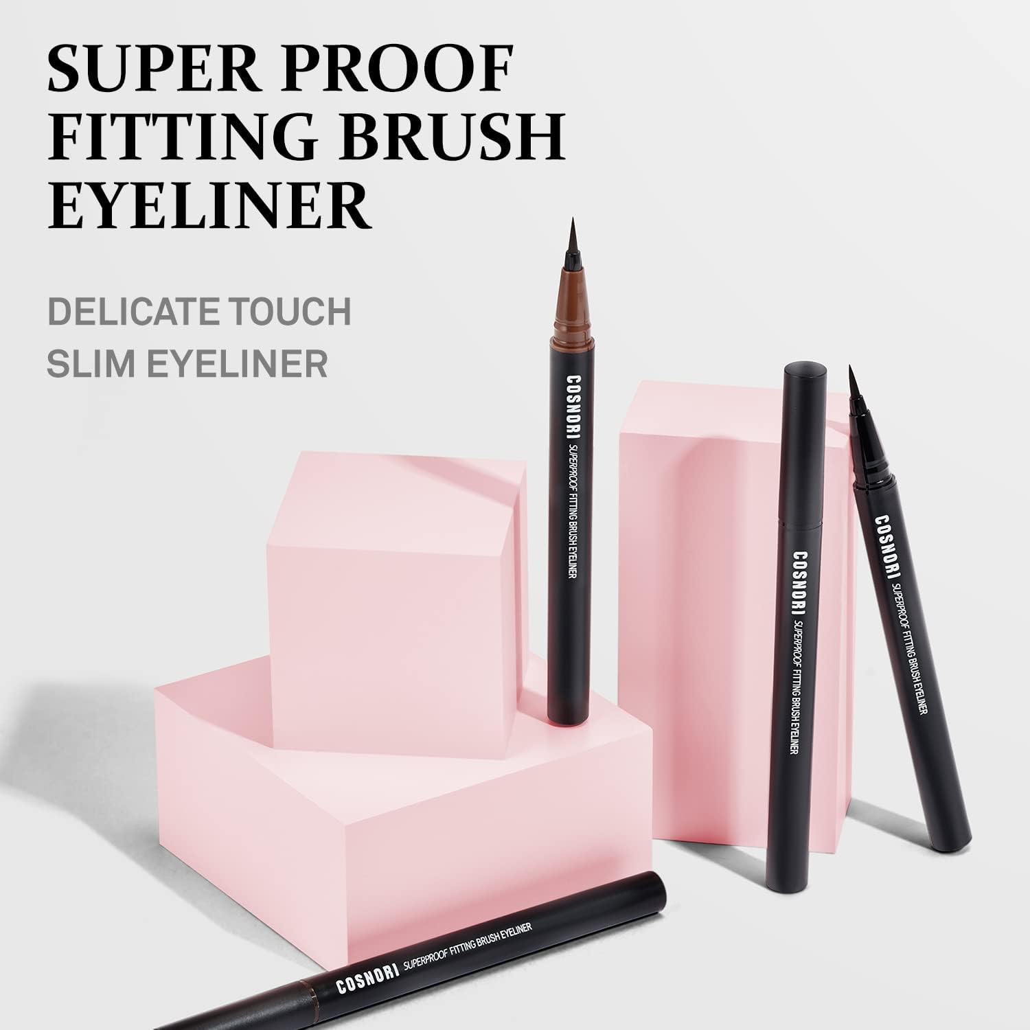 Foto 3 pulgar | Delineador De Ojos Cosnori Superproof Brush 02 Negro Y Marrón 0,6 G - Venta Internacional.