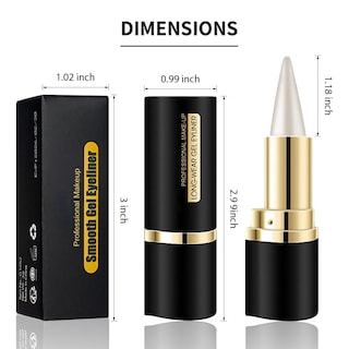 Foto 7 | Set De Lápices Delineadores De Ojos Kaely, Gel Negro Y Plateado, Impermeable, 2 Unidades - Venta Internacional.
