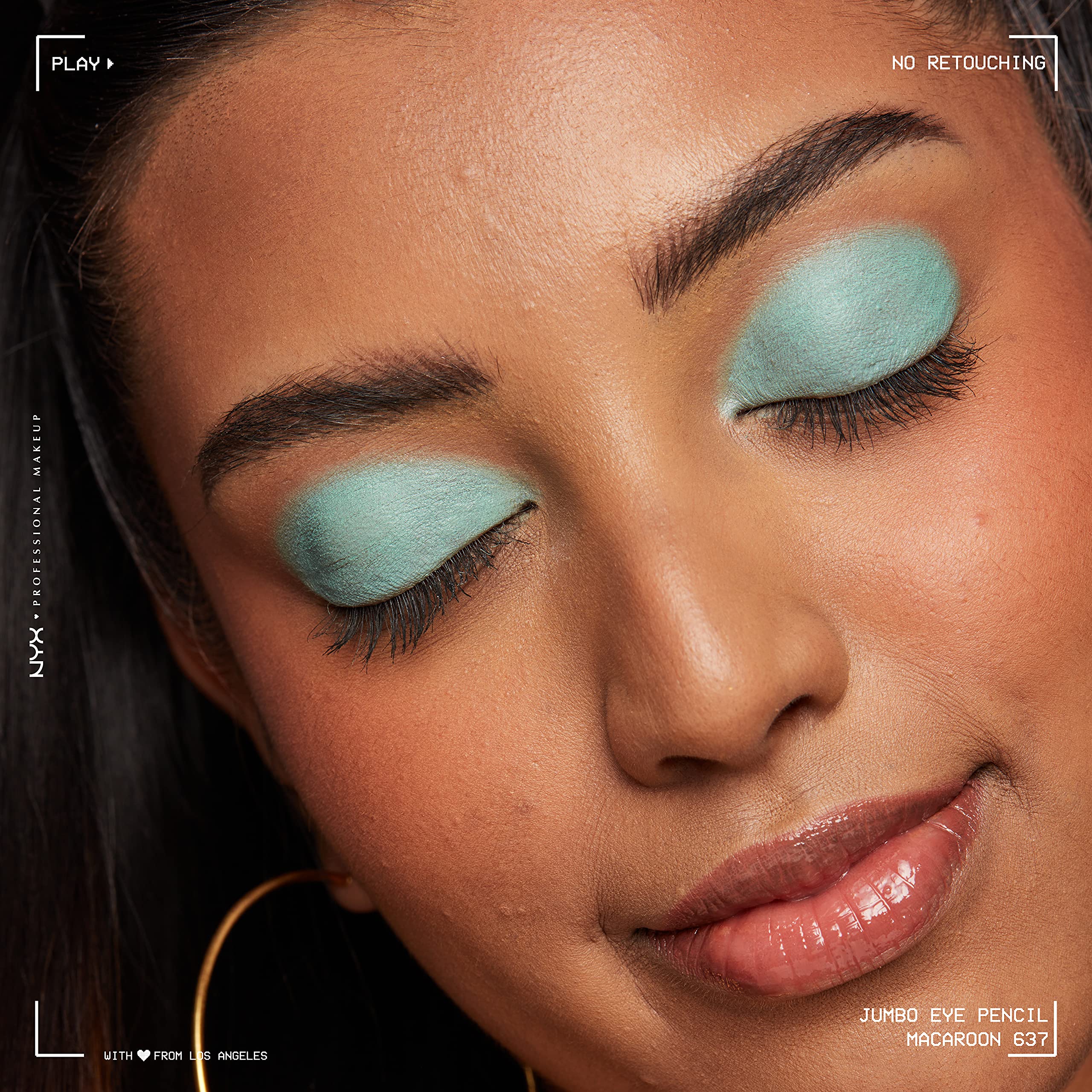 Foto 2 | Lápiz De Sombra Y Delineador De Ojos Nyx Jumbo Macaroon Mint - Venta Internacional.