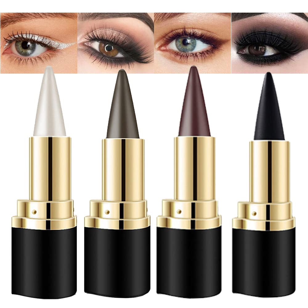 Set De Lápices Delineadores De Ojos Kaely, Negro, Marrón, Plateado Y Gris, Impermeable - Venta Internacional.