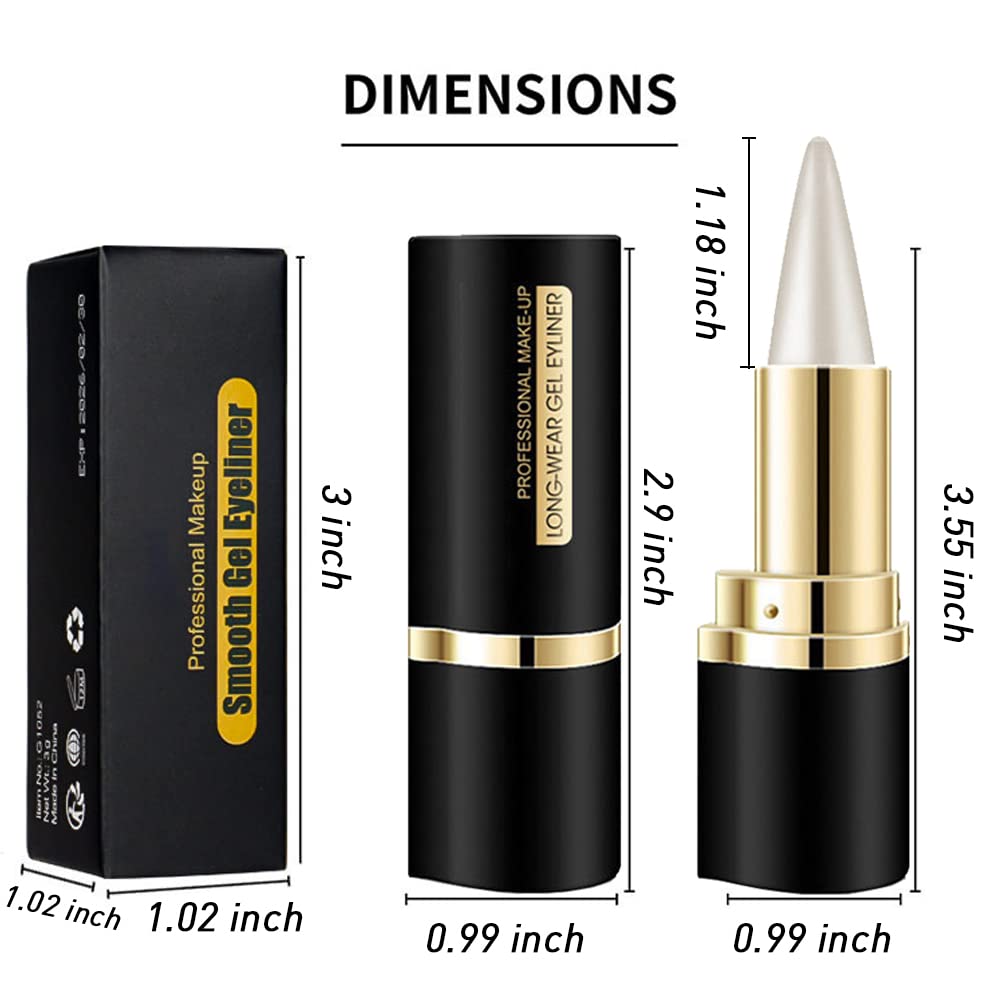 Foto 7 | Set De Lápices Delineadores De Ojos Kaely, Negro, Marrón, Plateado Y Gris, Impermeable - Venta Internacional.