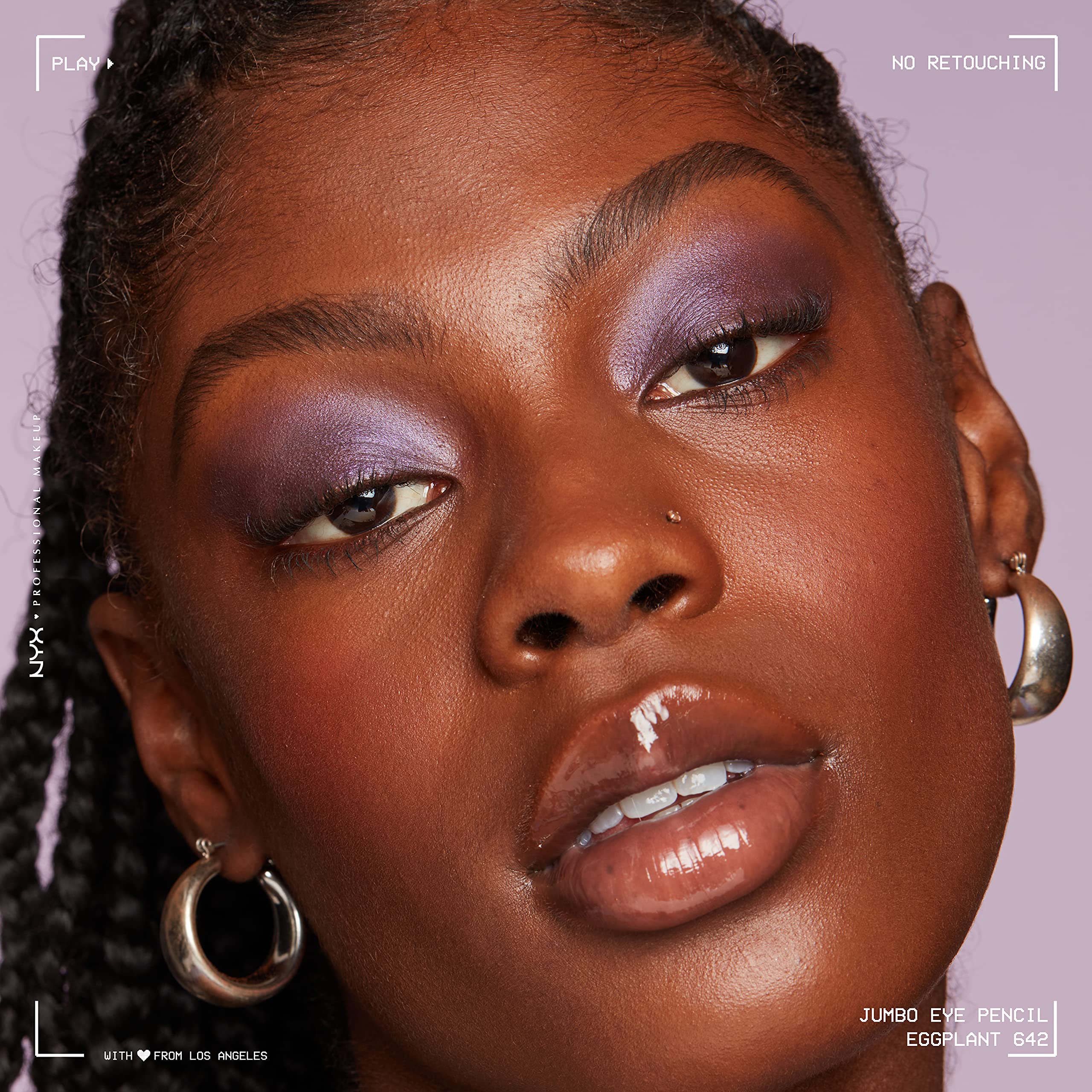 Foto 2 | Barra De Sombra De Ojos Y Lápiz Delineador De Ojos Nyx Jumbo Eggplant Violet - Venta Internacional.
