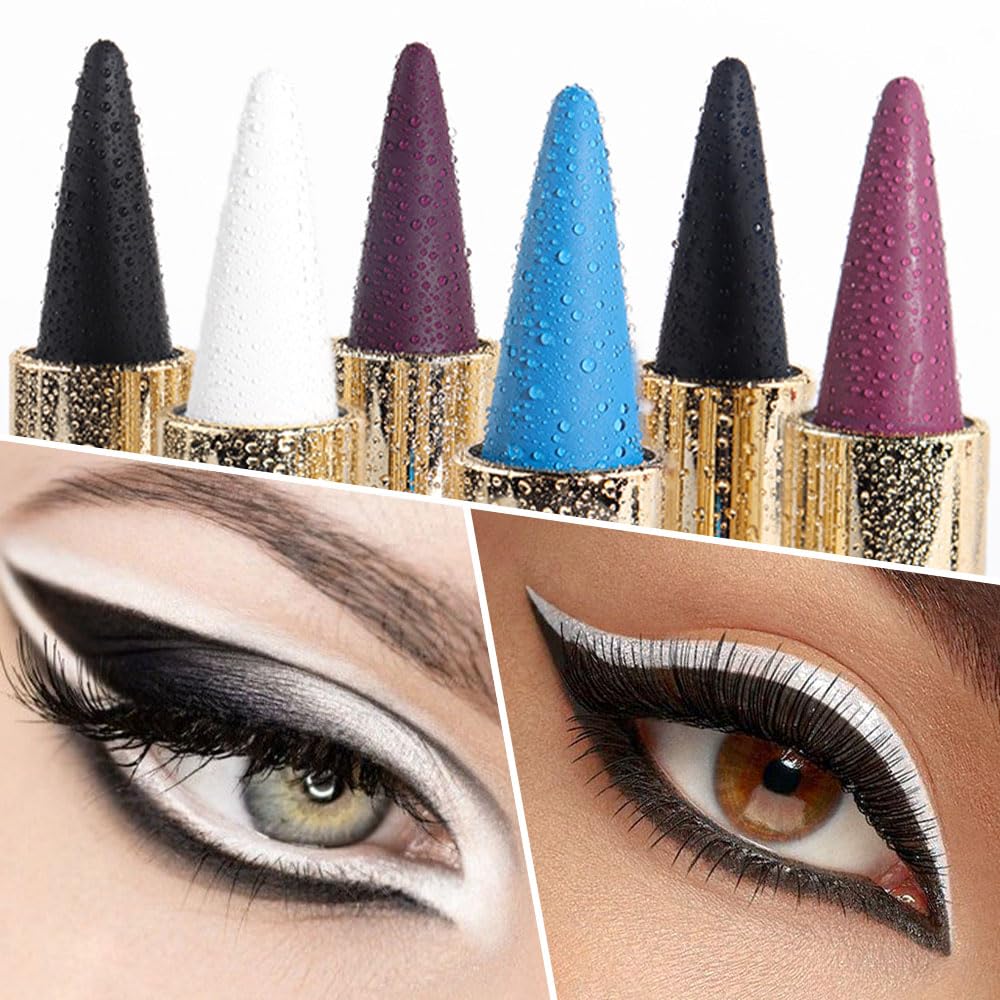 Foto 6 pulgar | Set De Lápices Delineadores De Ojos En Gel Kaely, Negros Y Blancos, Impermeables, 2 Unidades - Venta Internacional.