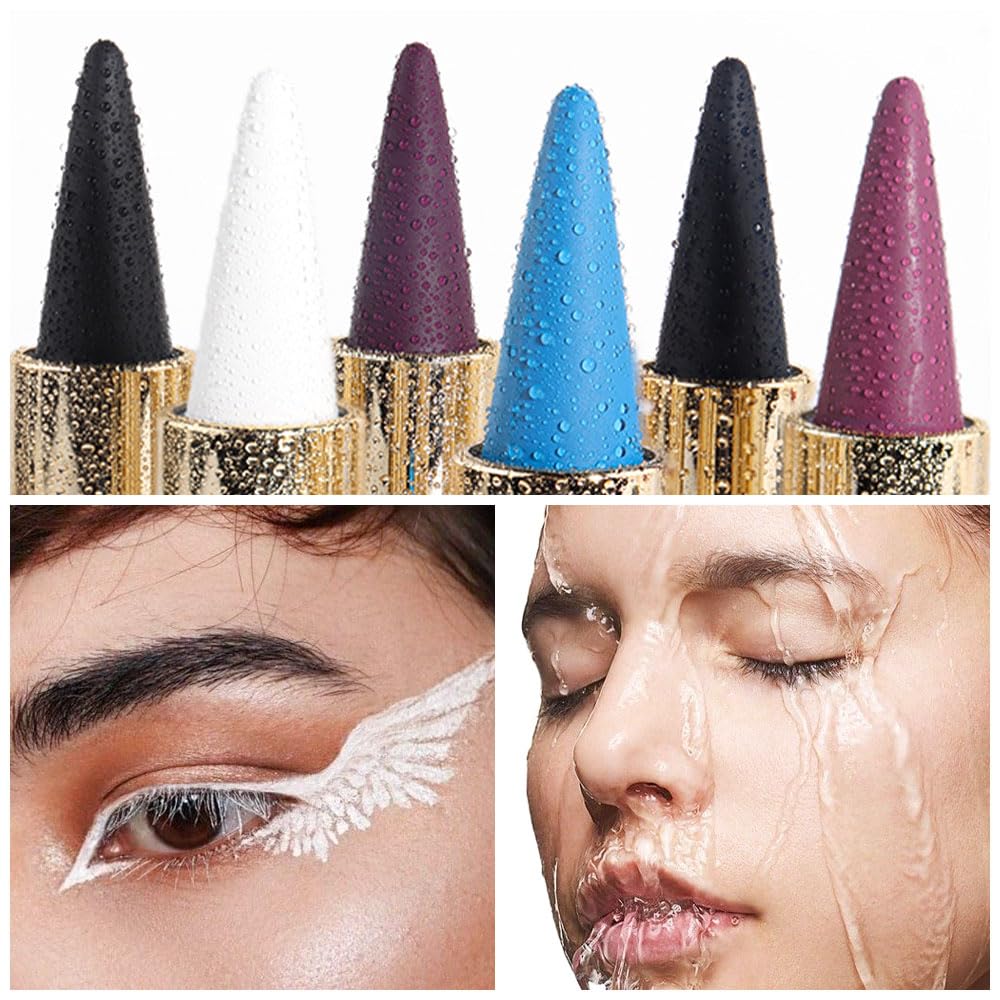 Foto 6 pulgar | Lápiz Delineador De Ojos En Gel Kaely White, Impermeable, A Prueba De Manchas - Venta Internacional.