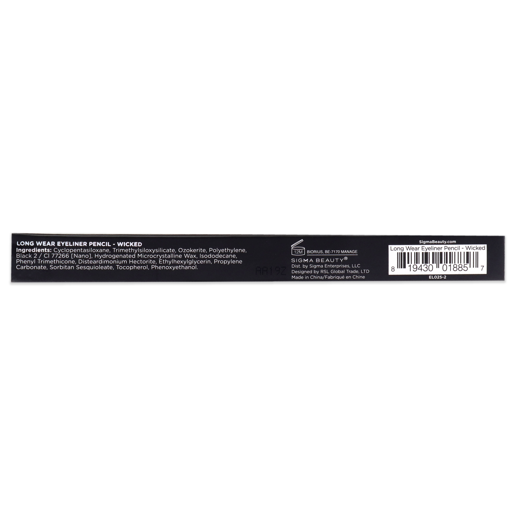 Foto 6 | Lápiz Delineador De Ojos Sigma Beauty Long Wear Wicked Black - Venta Internacional.