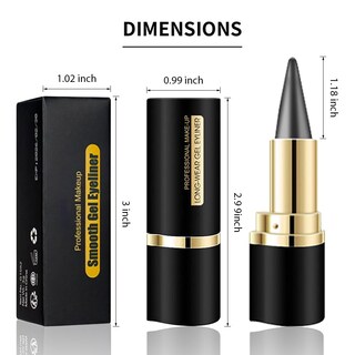 Foto 7 | Set De Lápices Delineadores De Ojos Kaely, Gel Negro Y Gris, Impermeable, A Prueba De Manchas - Venta Internacional.