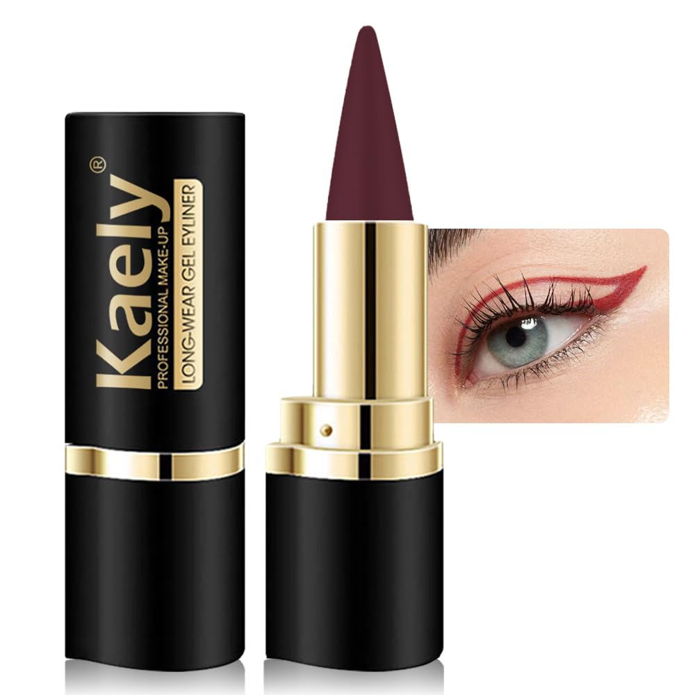Foto 1 | Lápiz Delineador De Ojos En Gel Kaely, Rojo Oscuro, Impermeable, A Prueba De Manchas - Venta Internacional.