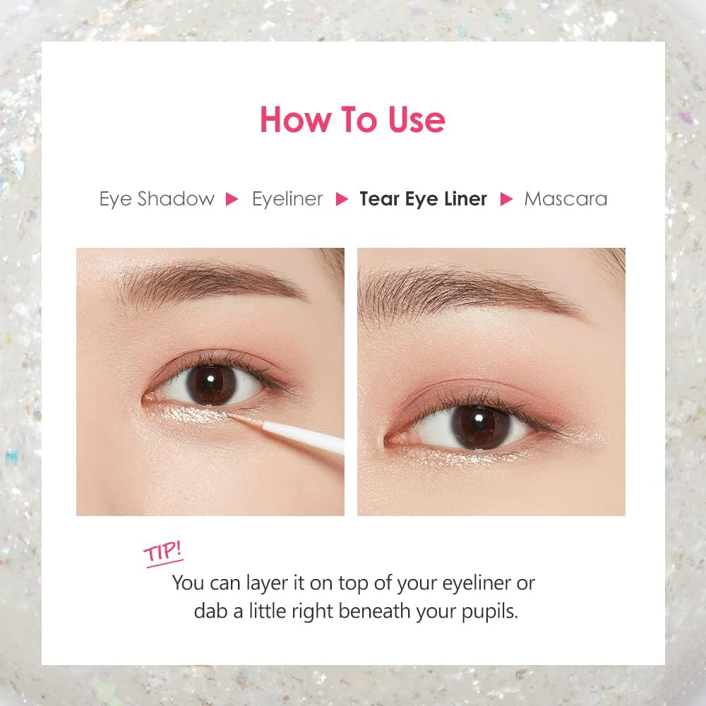 Foto 7 | Delineador De Gotas Para Ojos Etude Tear, 8 Ml, #3, Pure Sparkling Pearl 21ad - Venta Internacional.