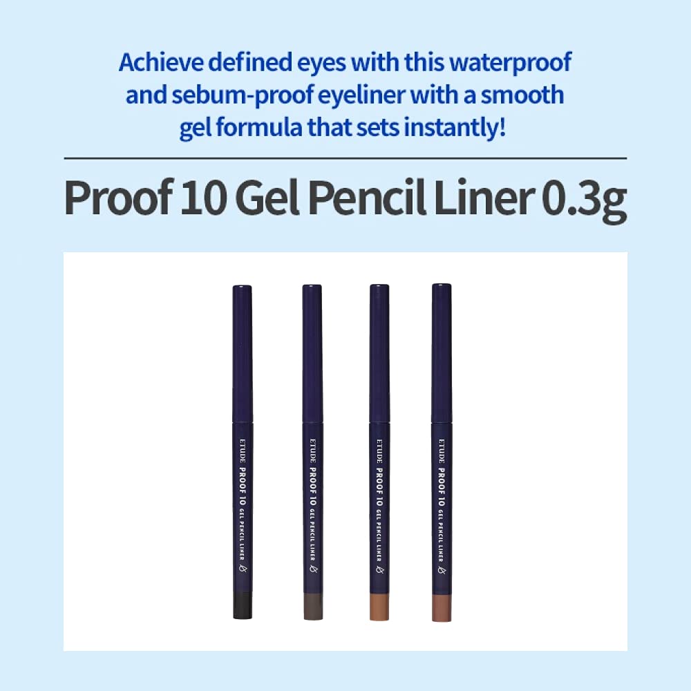 Foto 4 pulgar | Delineador De Ojos Etude Proof 10 En Gel, 0,3 G #1, Negro - Venta Internacional.