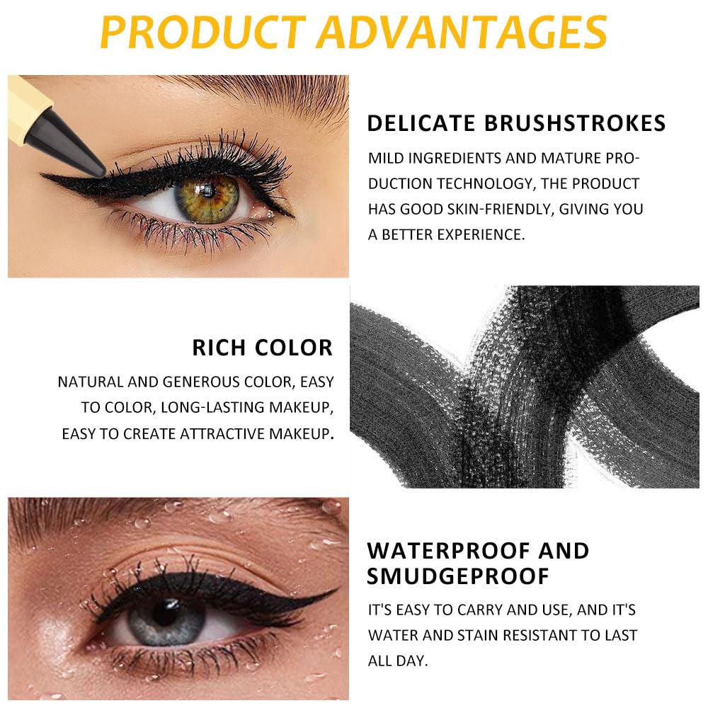 Foto 6 pulgar | Lápiz Delineador De Ojos En Gel Kaely Black, Impermeable, A Prueba De Manchas - Venta Internacional.
